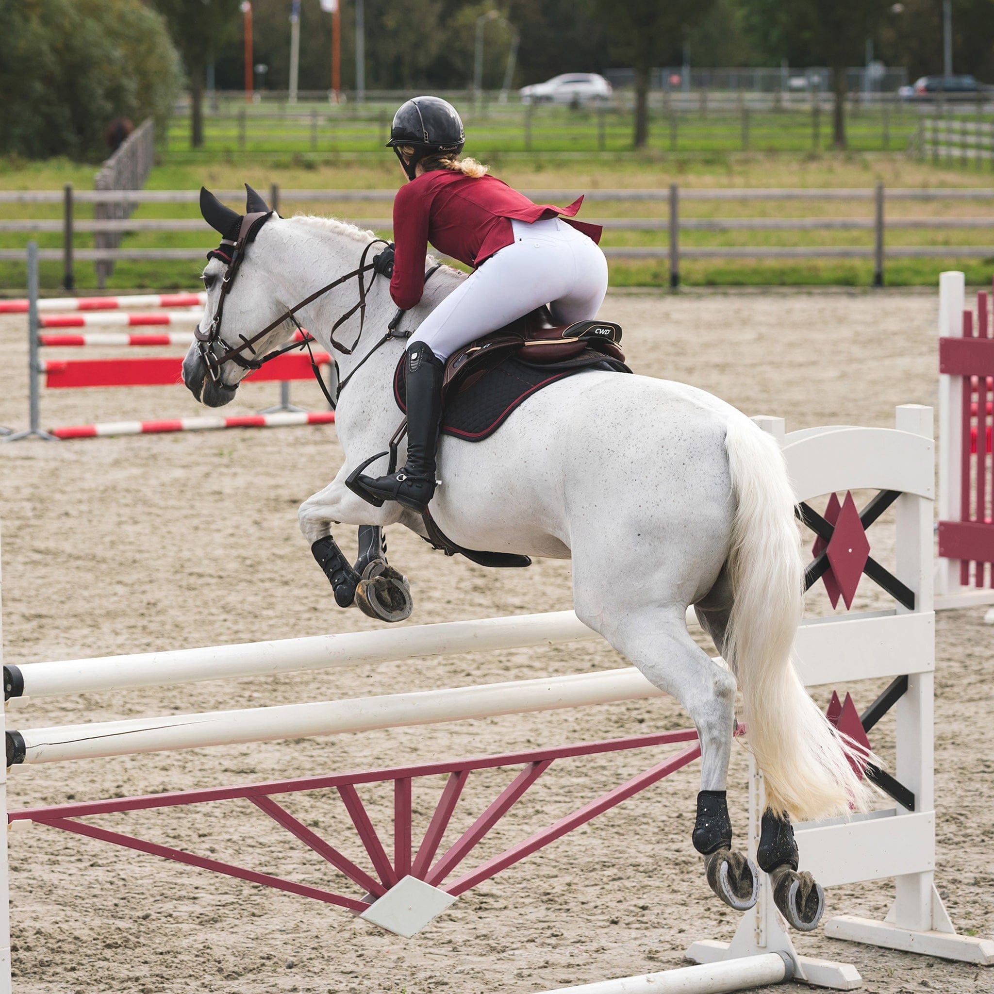 Pres Teq Ambition First Silicone Full Seat Breeches White
