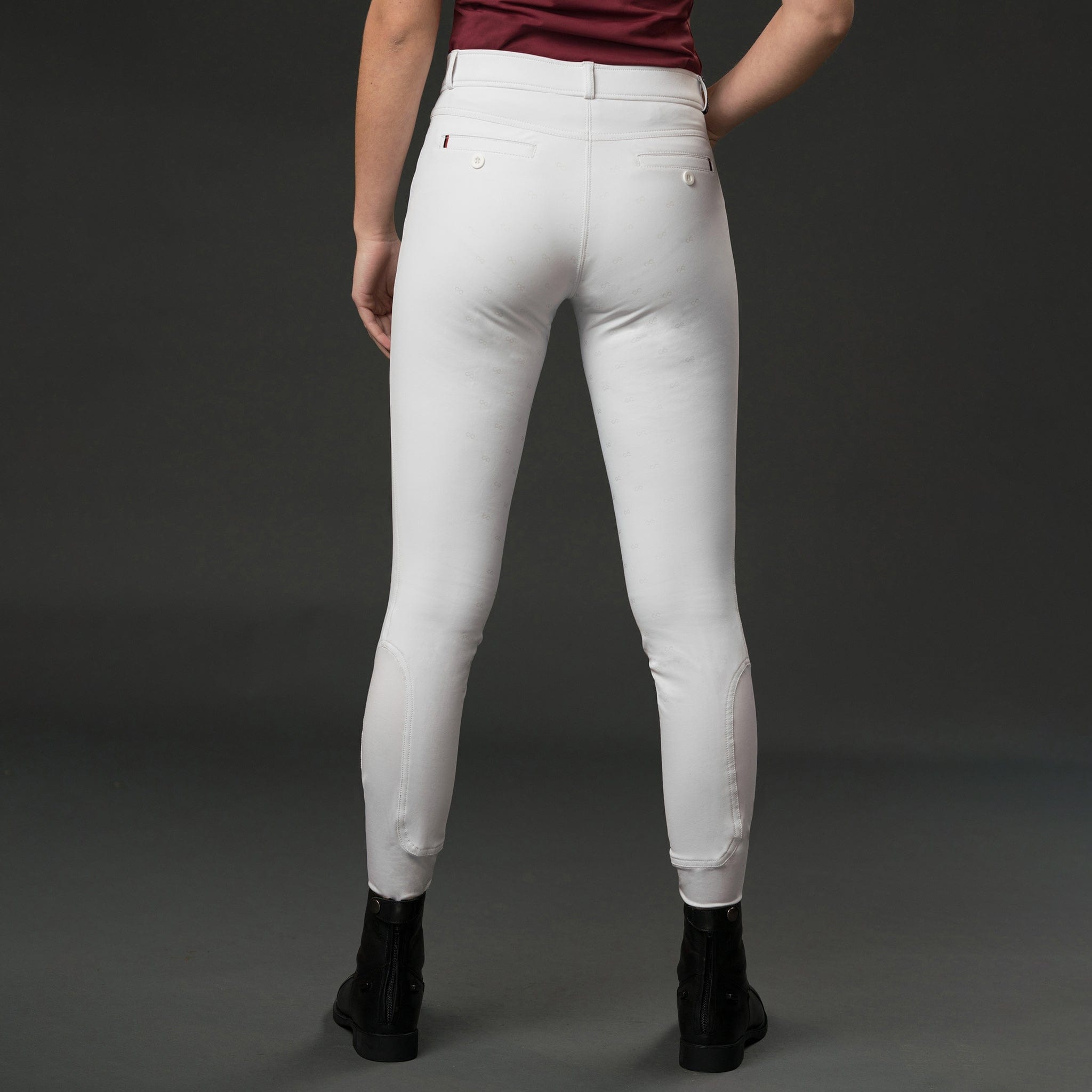 Pres Teq Ambition First Silicone Full Seat Breeches White