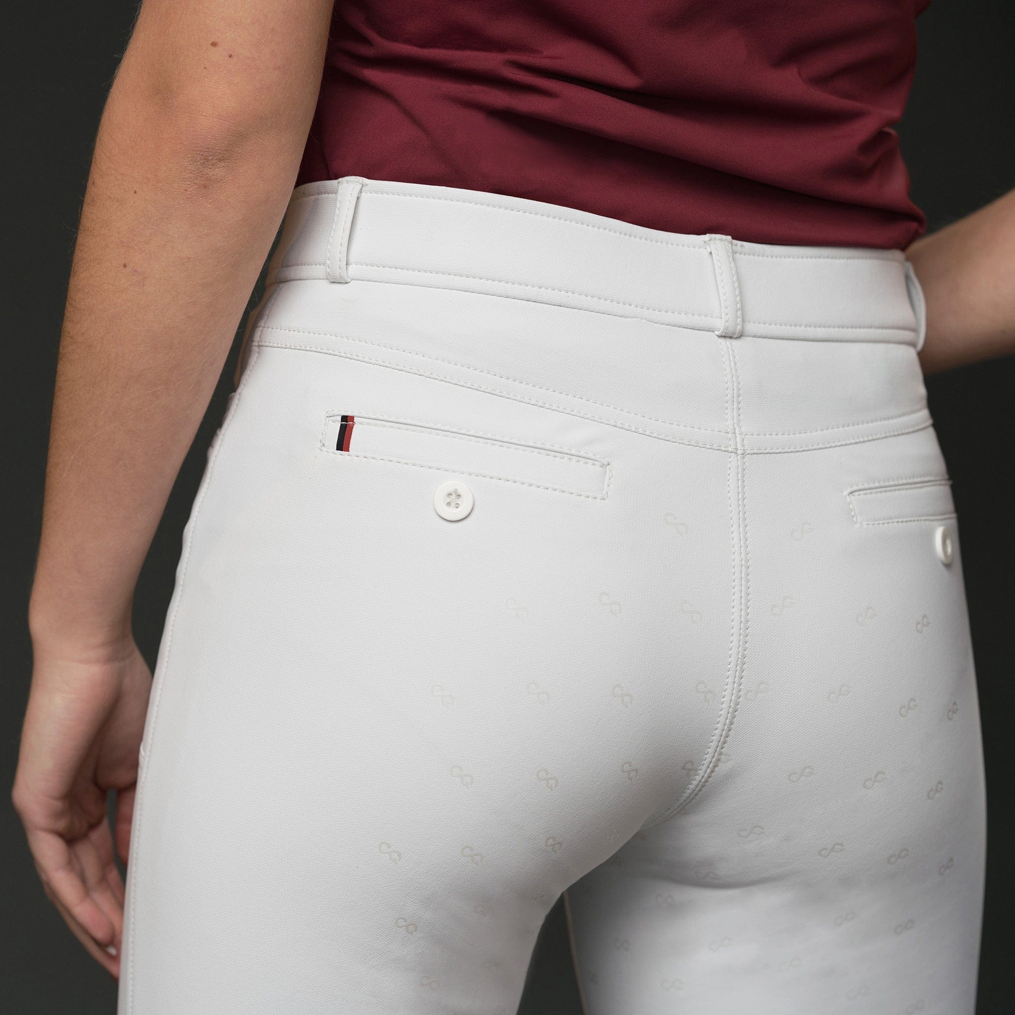 Pres Teq Ambition First Silicone Full Seat Breeches White