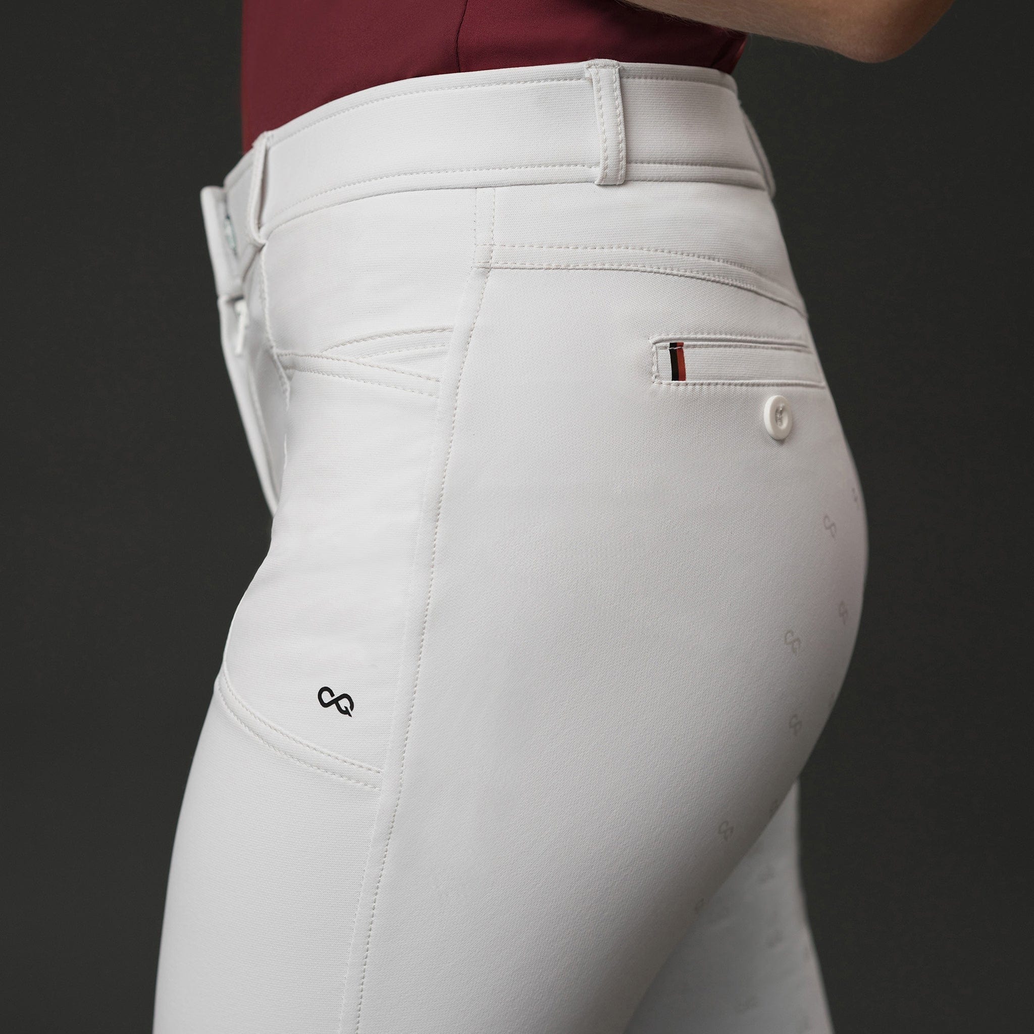 Pres Teq Ambition First Silicone Full Seat Breeches White