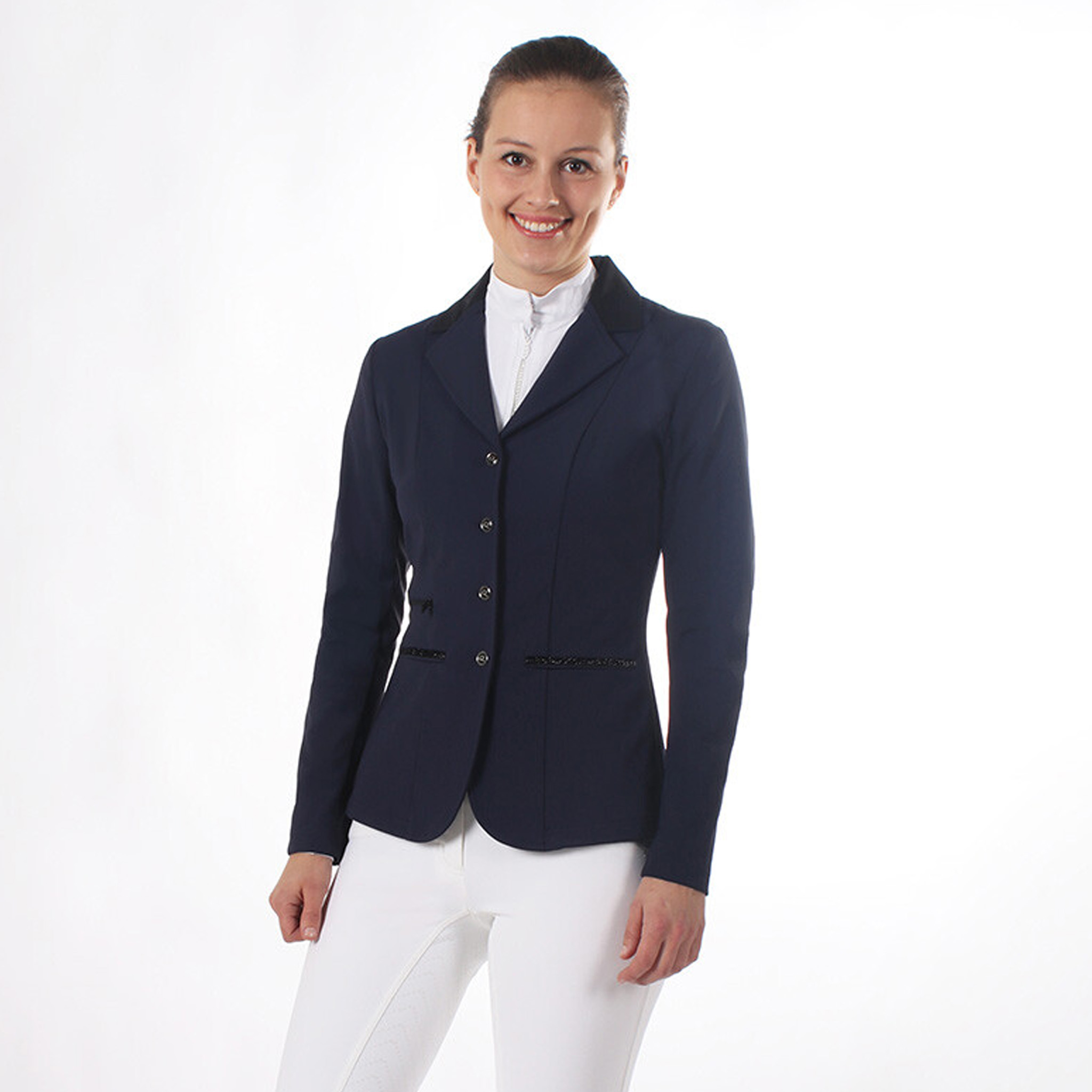 QHP Juliet Competition Jacket Blue - Size UK 8