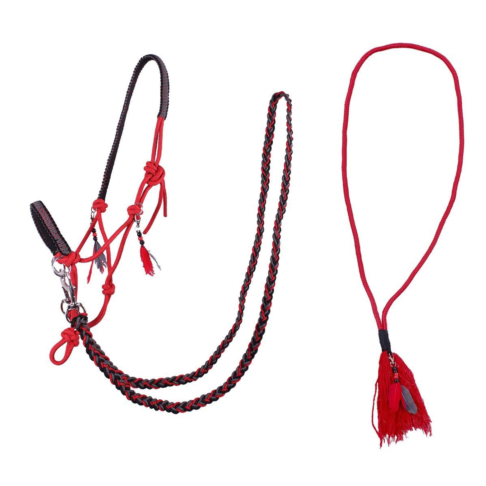 Qhp Liberty Rope Halter Combi - Full · Red