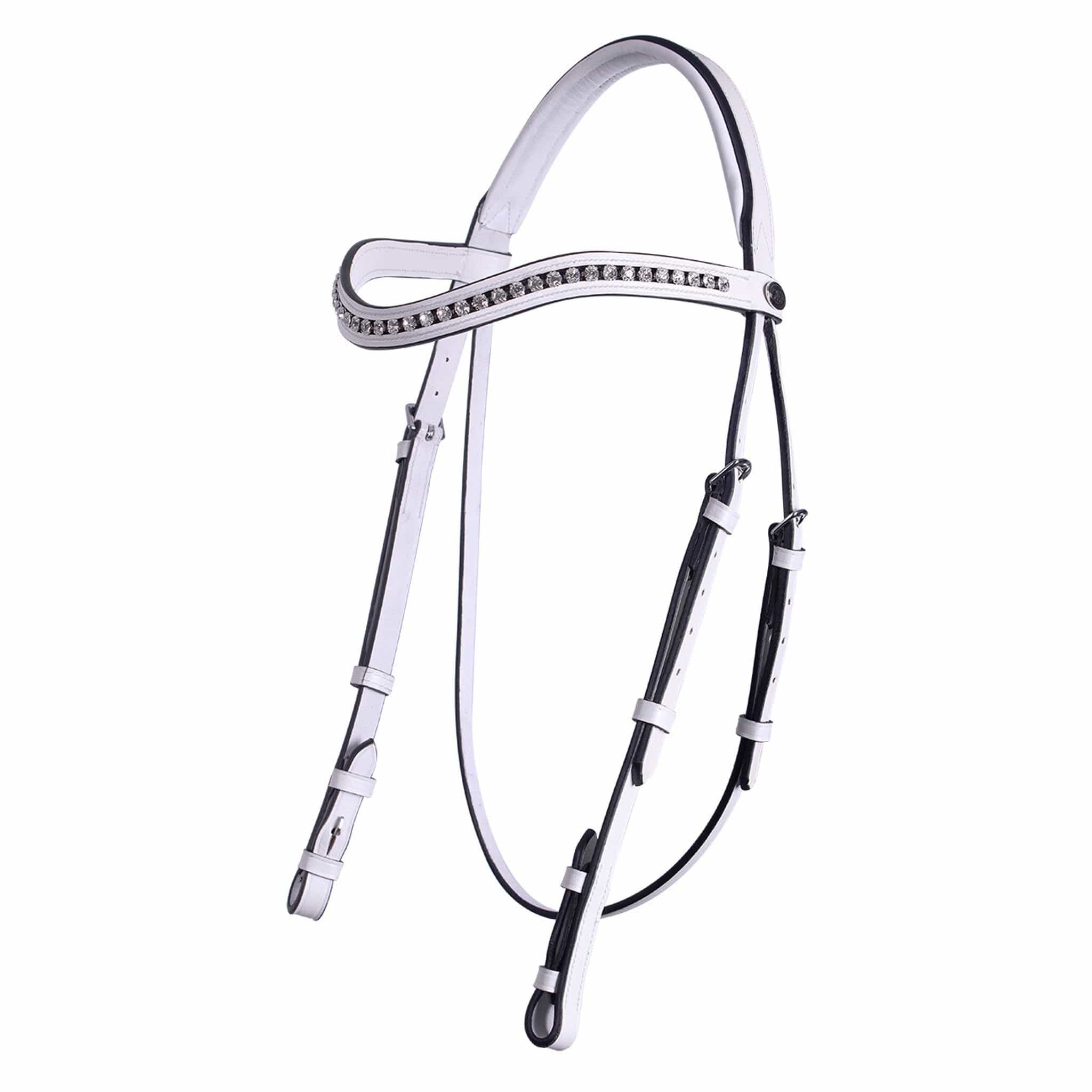 Qhp Luxe Show Bridle - Cob · White