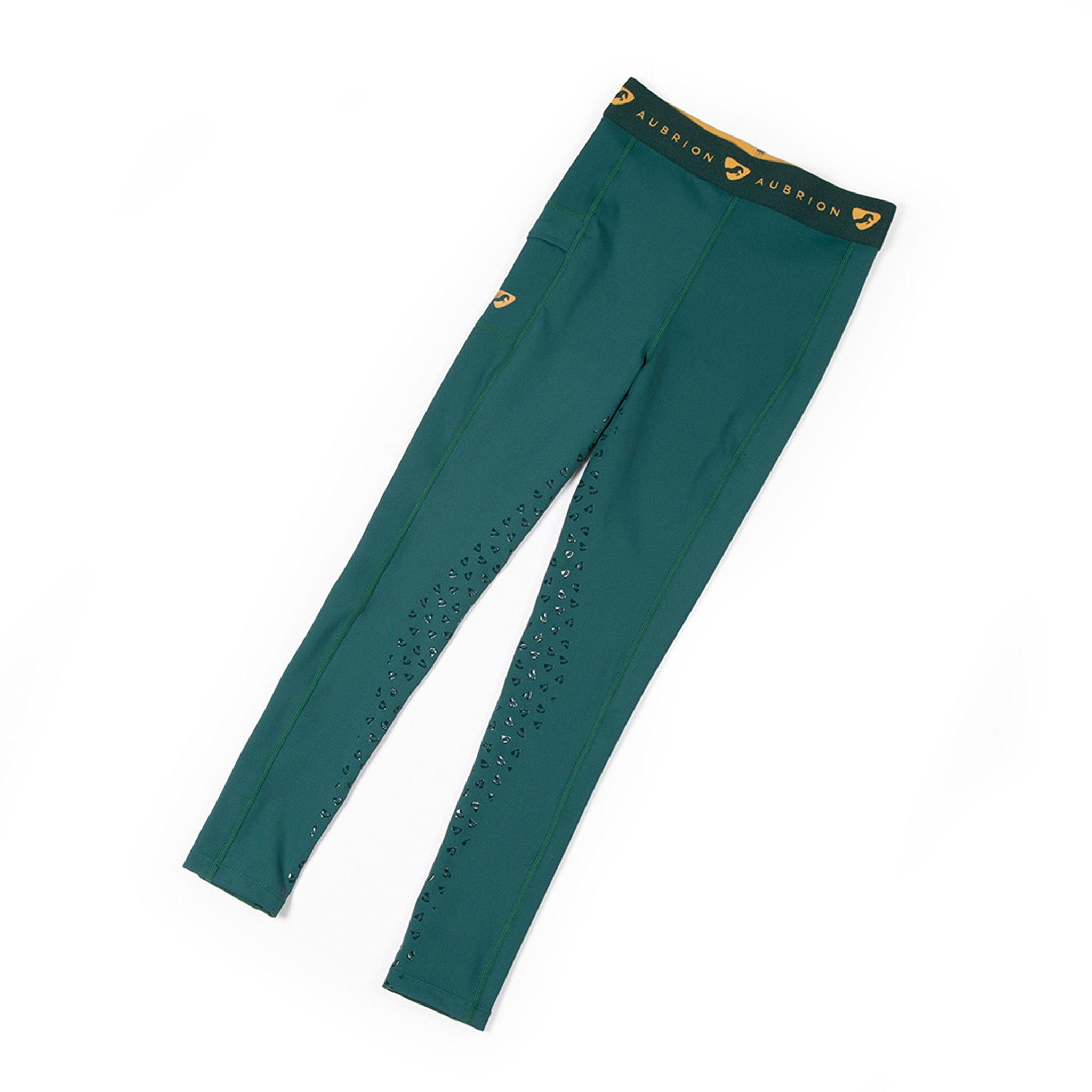 Aubrion Children's Dutton Riding Tights Dark Green 8204