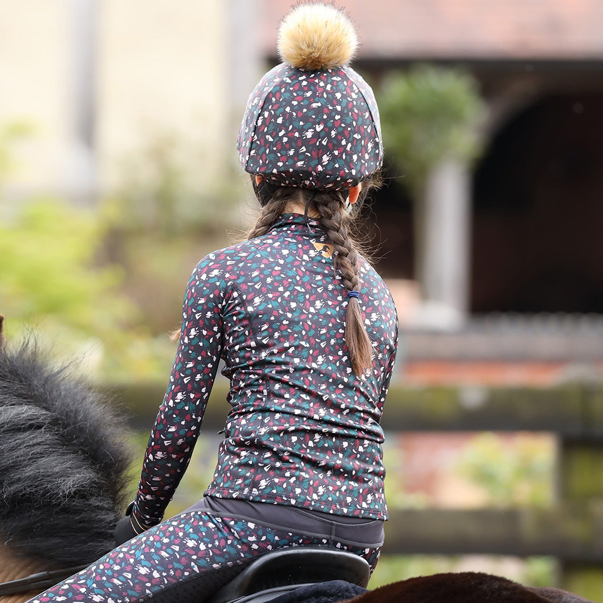 Aubrion Children's Newbury Long Sleeve Base Layer Brushstroke 8191