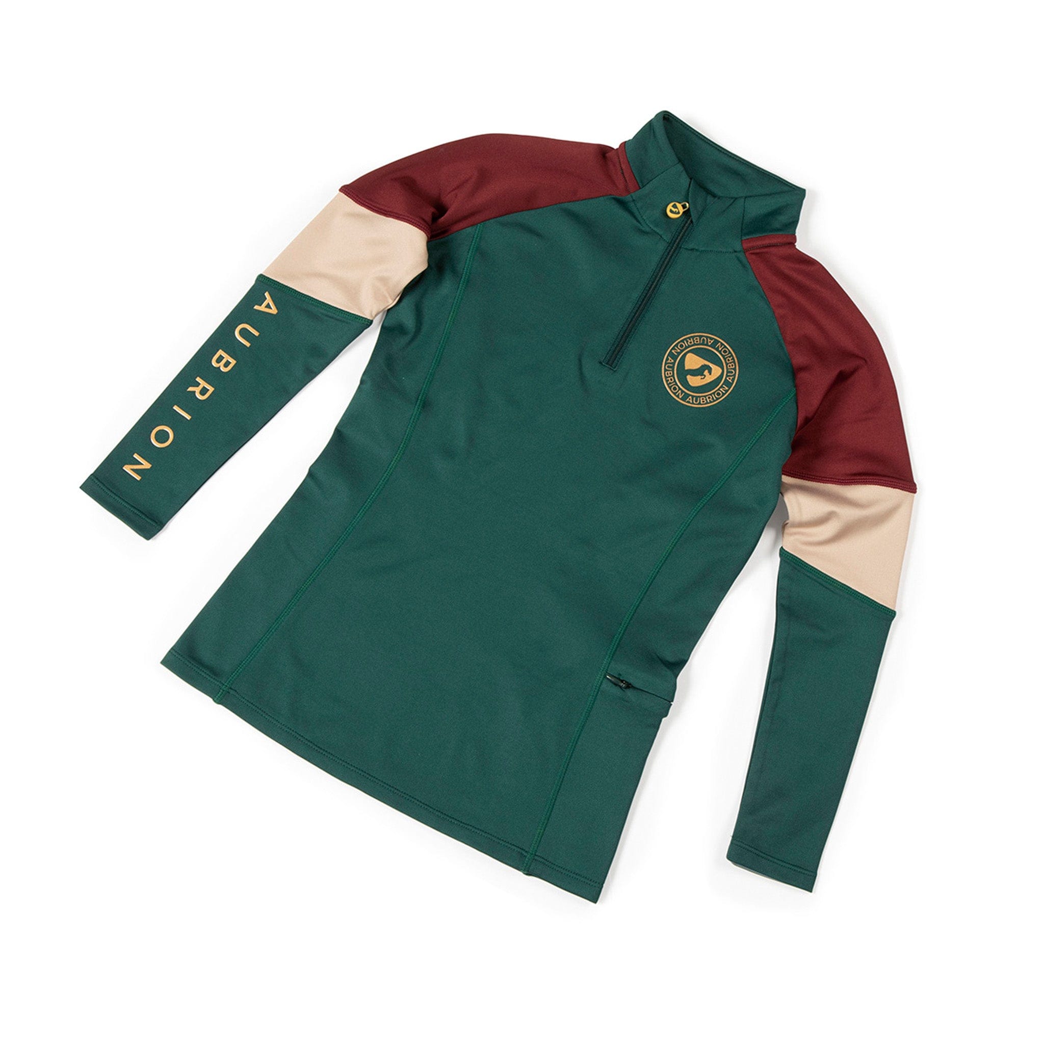 Aubrion Children's Newbury Long Sleeve Base Layer Dark Green 8191