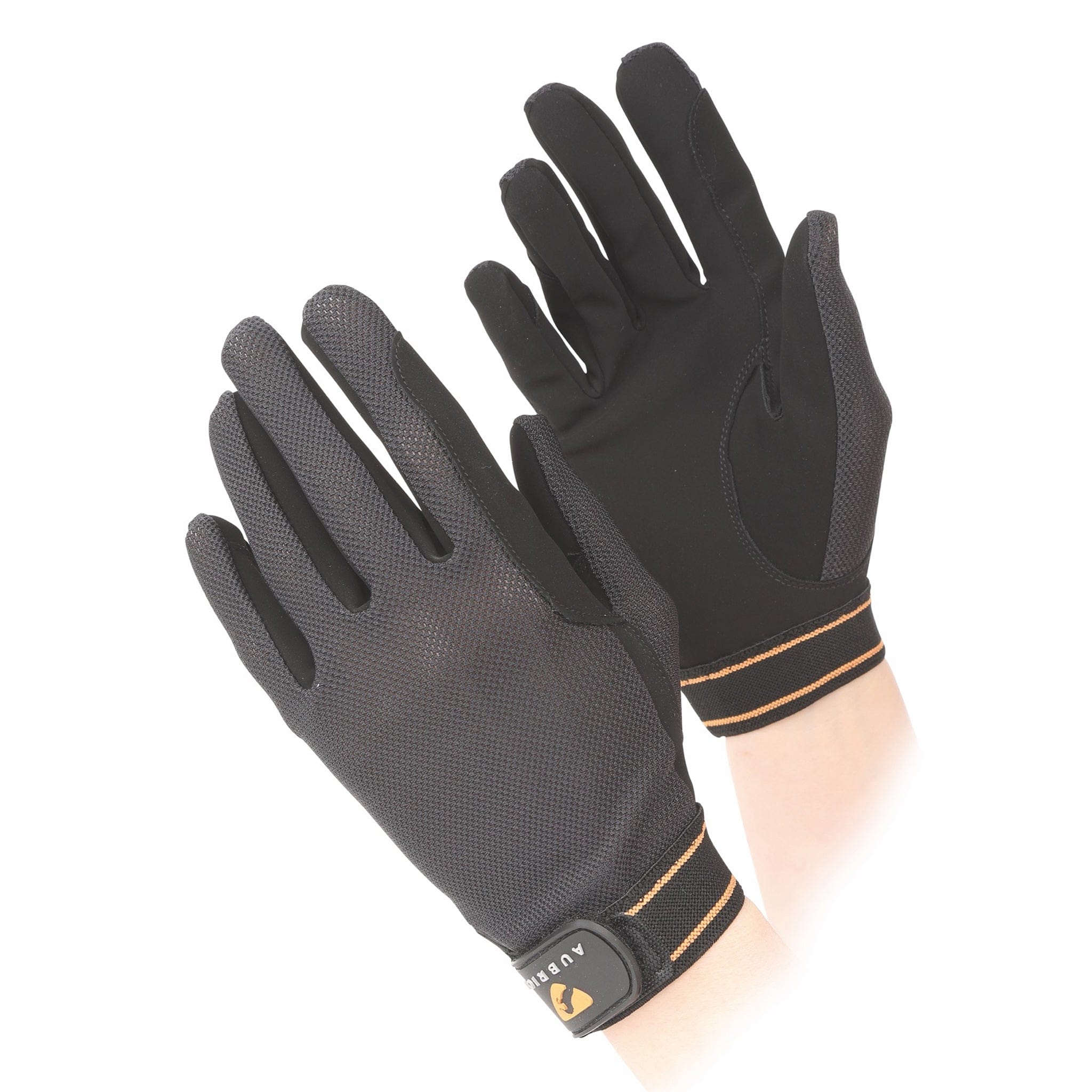 Aubrion Mesh Riding Gloves - 7 · Black