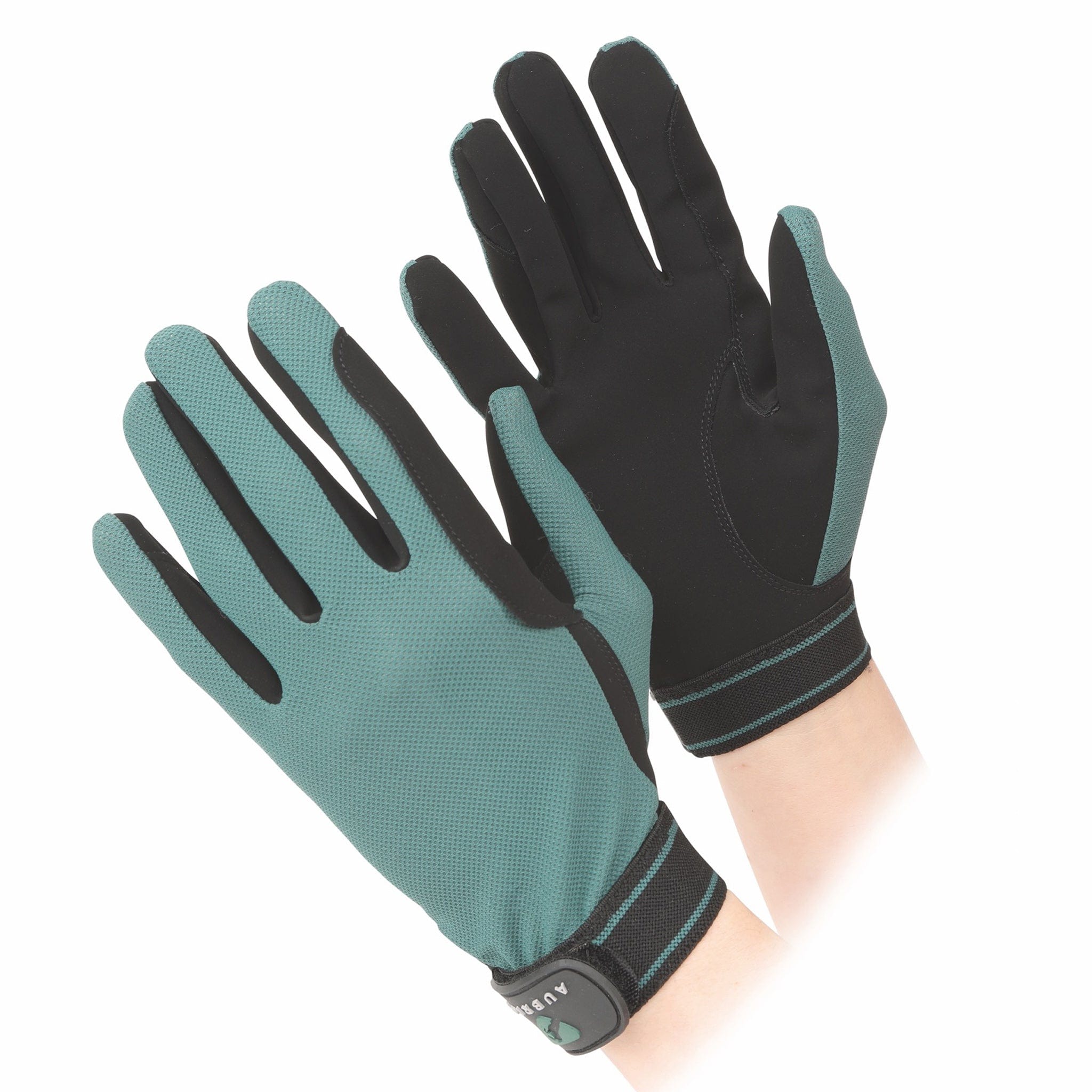 Aubrion Mesh Riding Gloves - 9 · Green