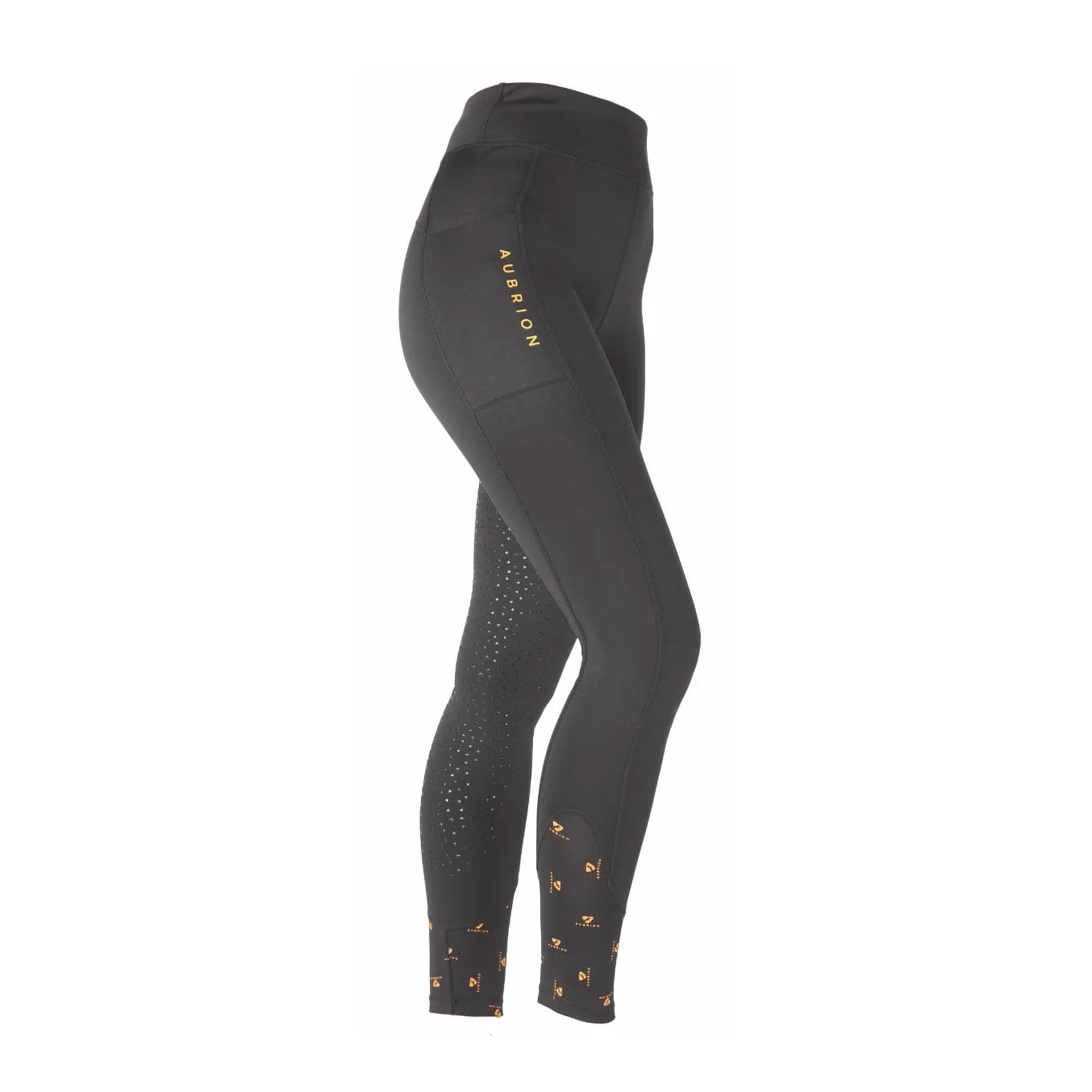 Shires Aubrion Winter Porter Silicone Knee Patch Riding Tights 8127