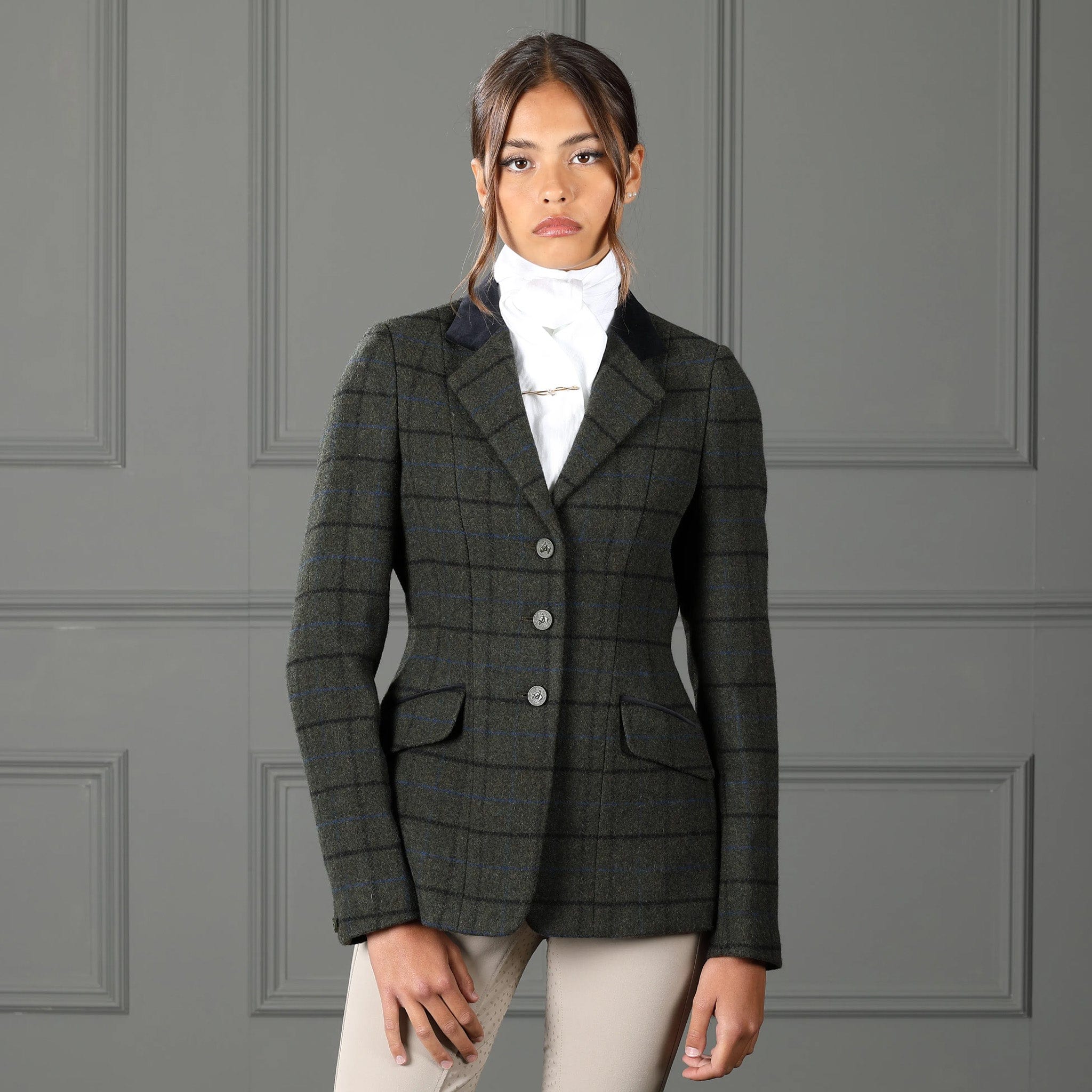 Aubrion Saratoga Jacket - UK 16 (40") · Dark Green Check