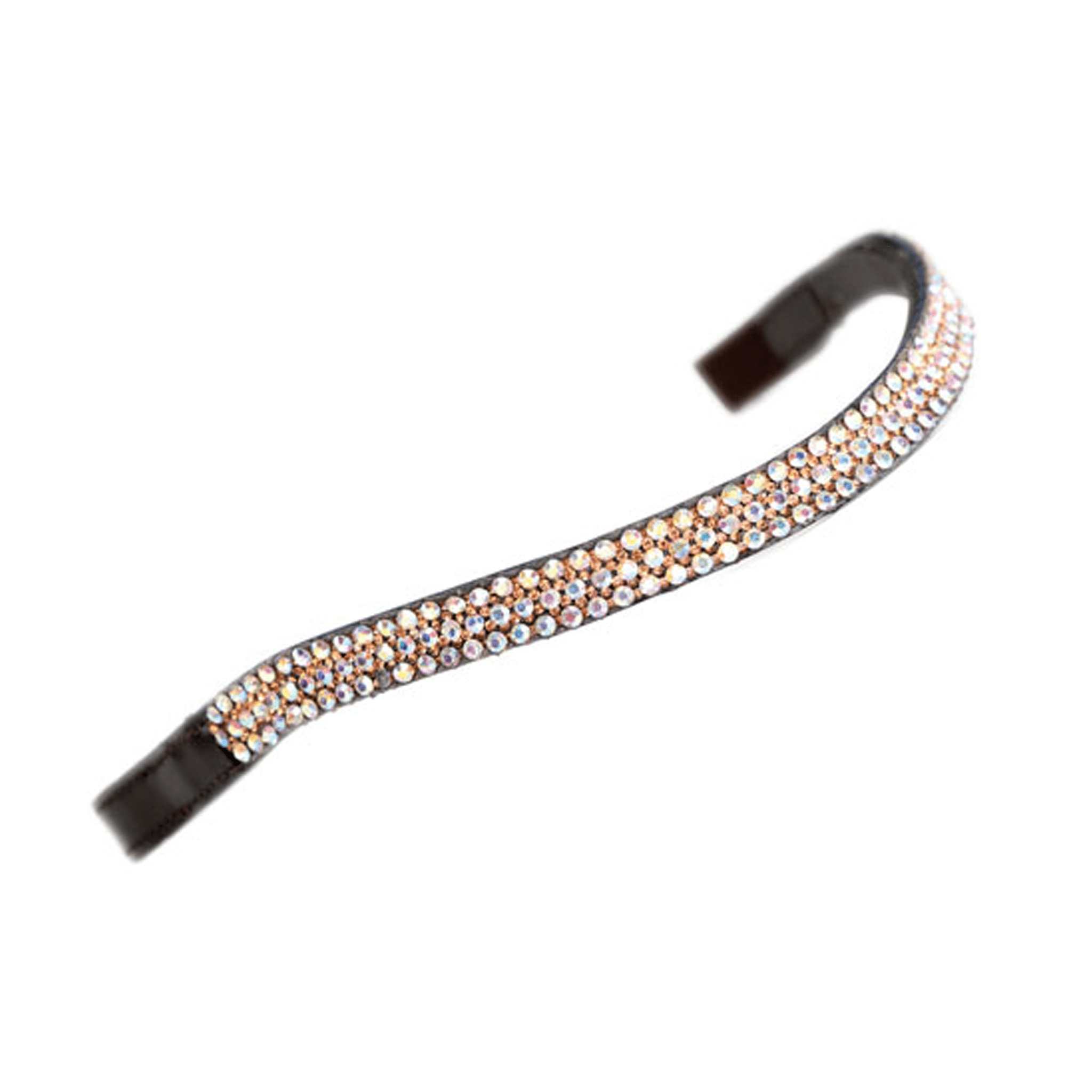 Shires Aviemore Wide Diamante Browband - Pony · Havana and Peach