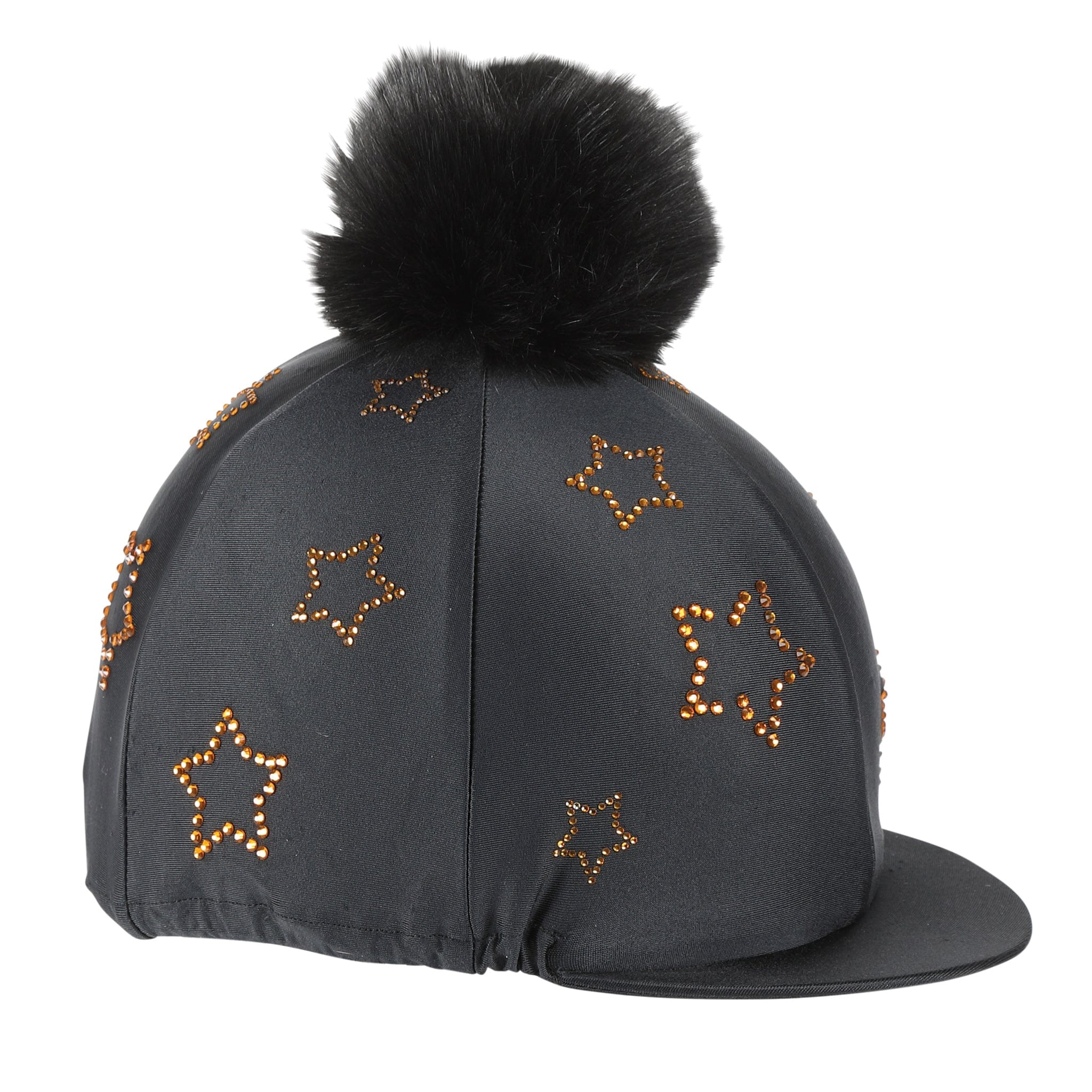Shires Diamante Hat Cover 806 Black and Orange