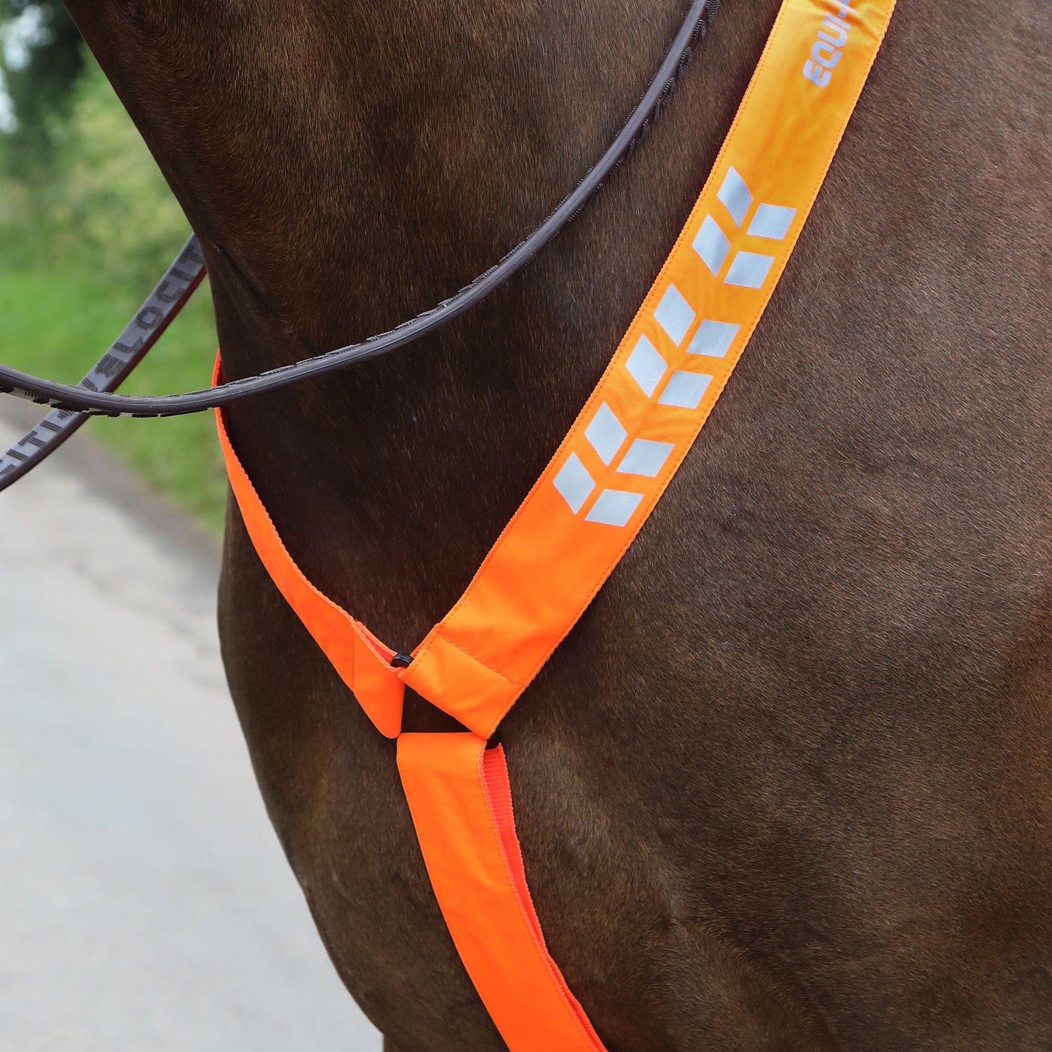 Equi-Flector Hi Viz Breastplate - Cob/Full · Orange