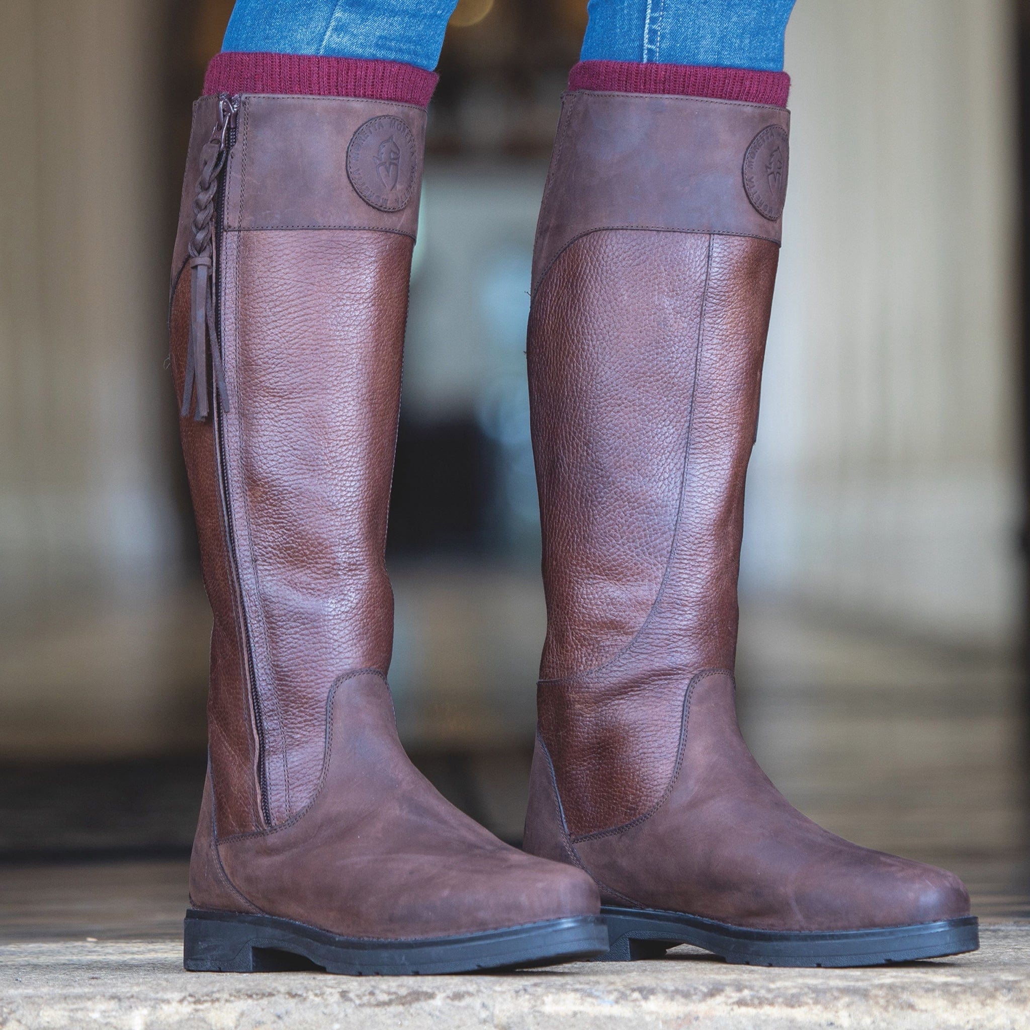 Moretta Pamina Country Boots 8240 Brown On Model