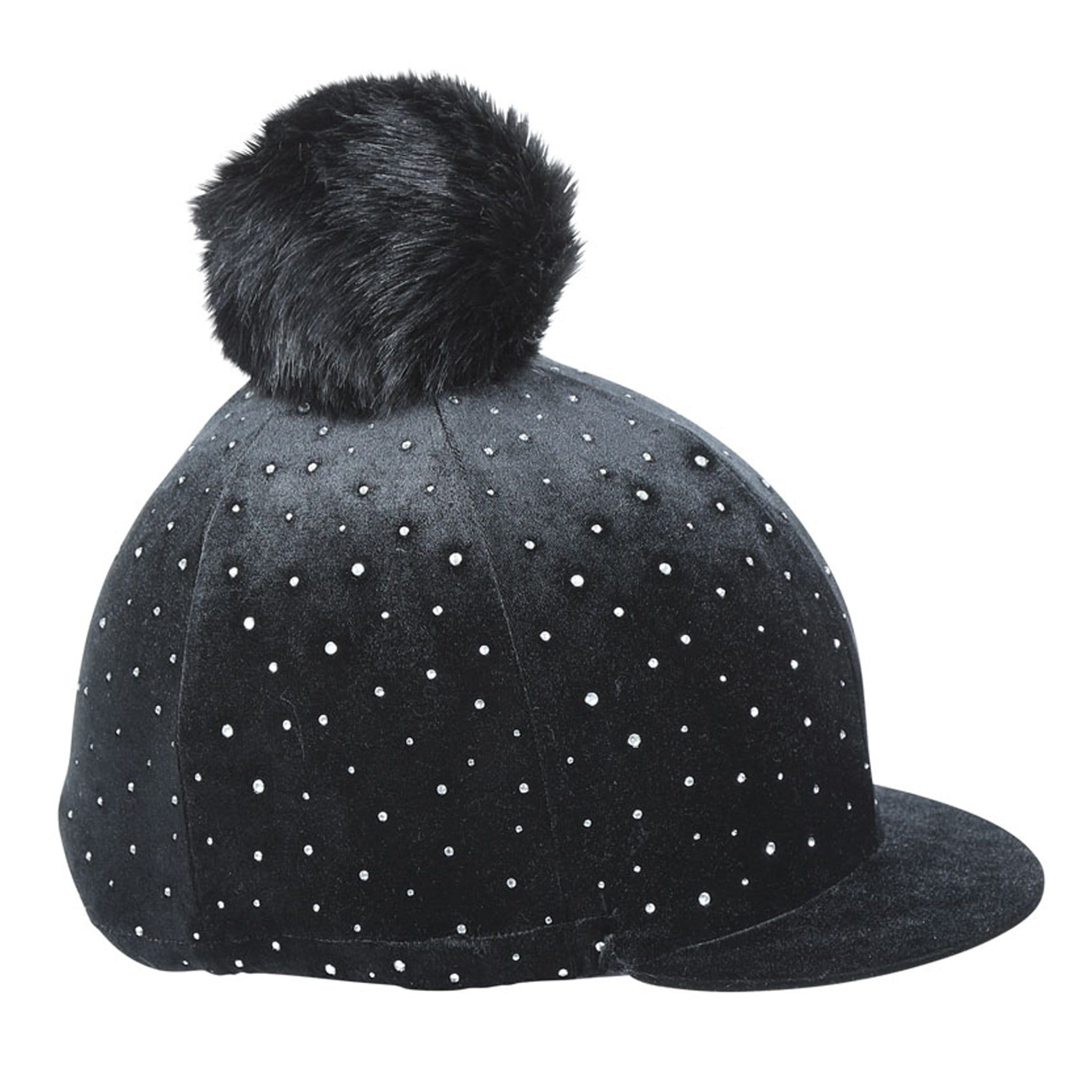 Shires Velvet Sparkle Hat Cover - 58 - 62cm · Black