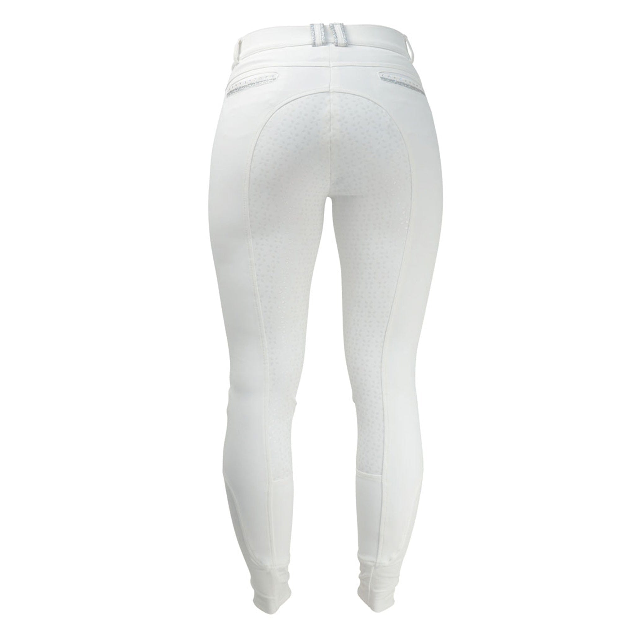 HyFASHION Roka Crystal Silicone Full Seat Breeches 13984 White Back
