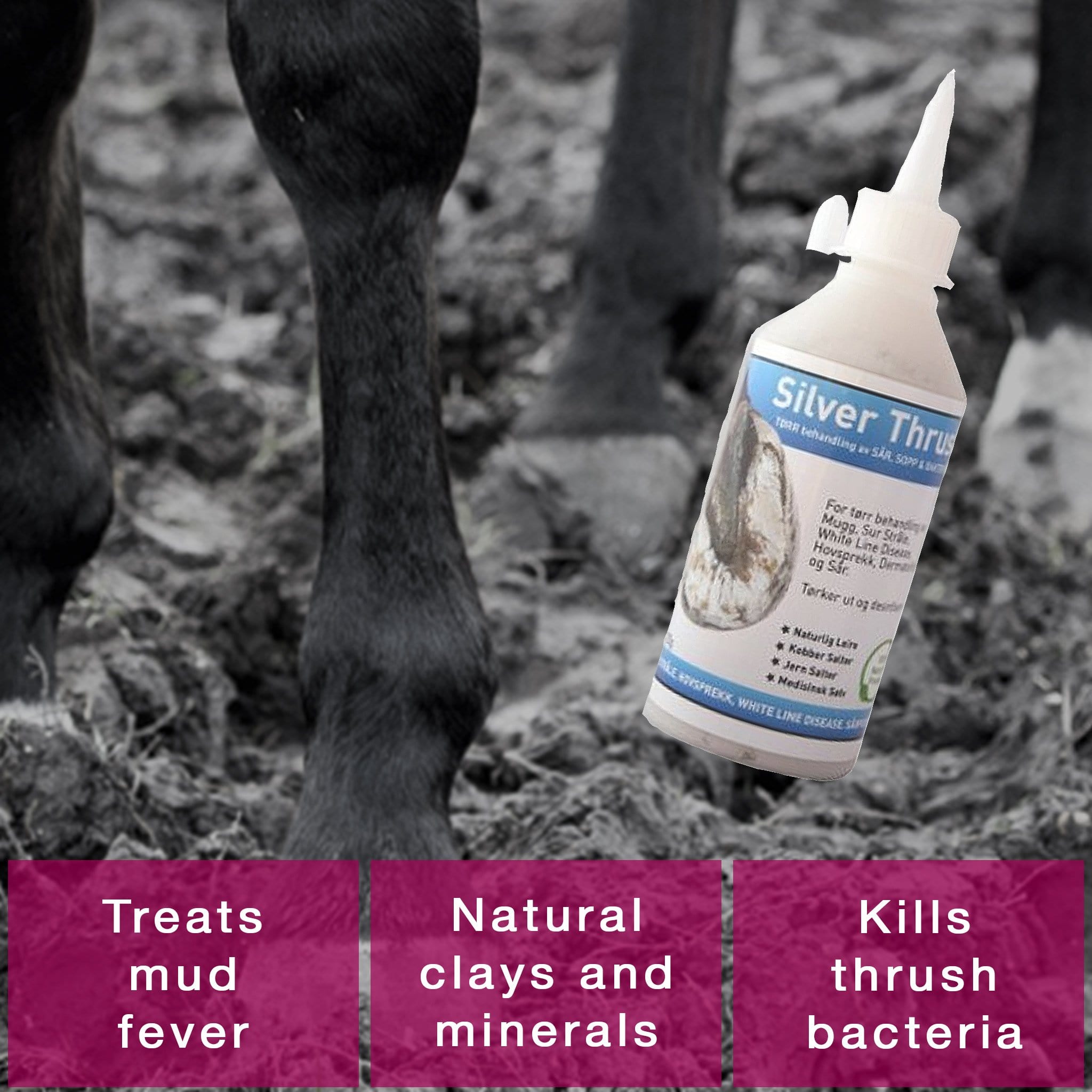 Silver Thrush Natural Powder Puffer Bottle EQI0015