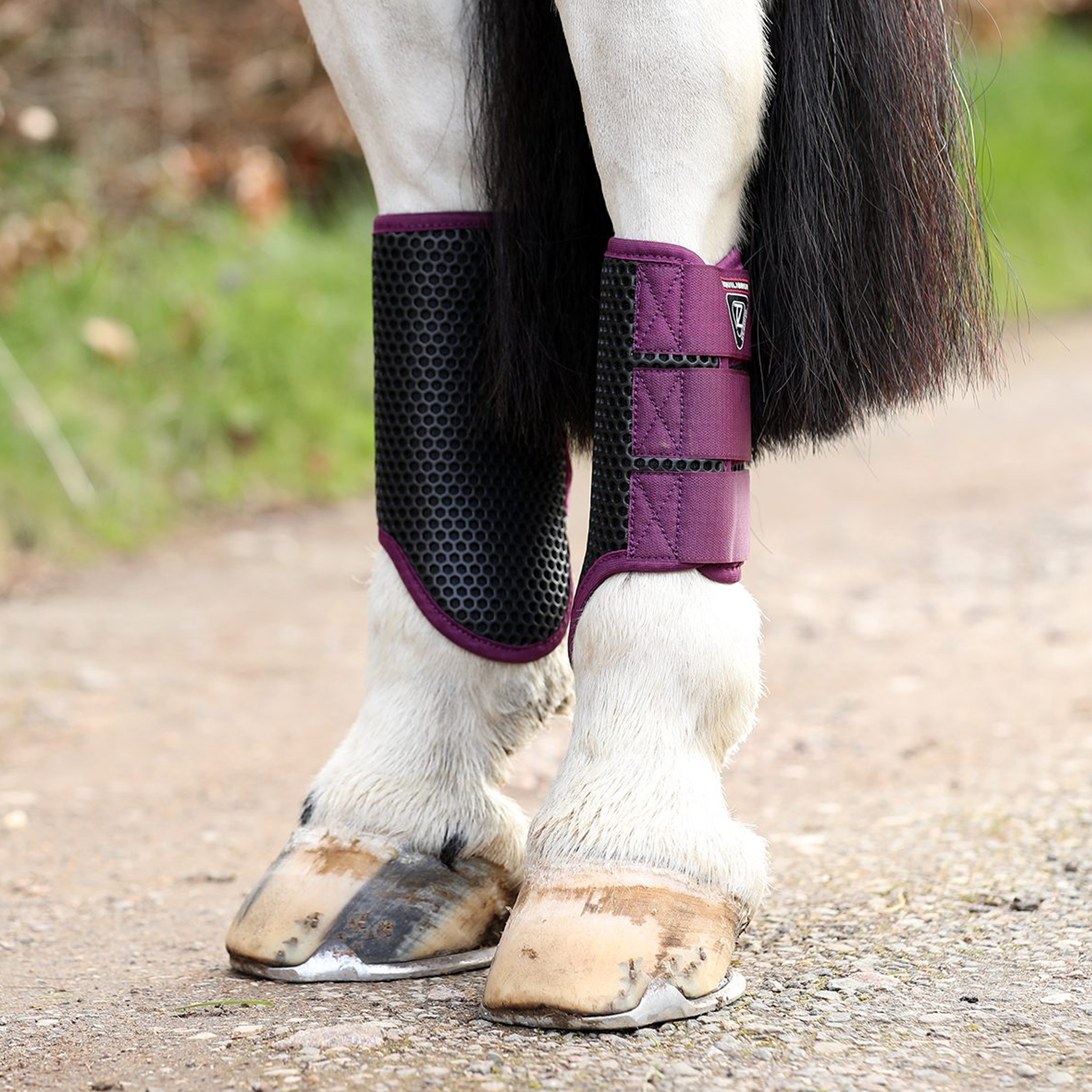 Equilibrium Tri-Zone Brushing Boots - Pony · Plum