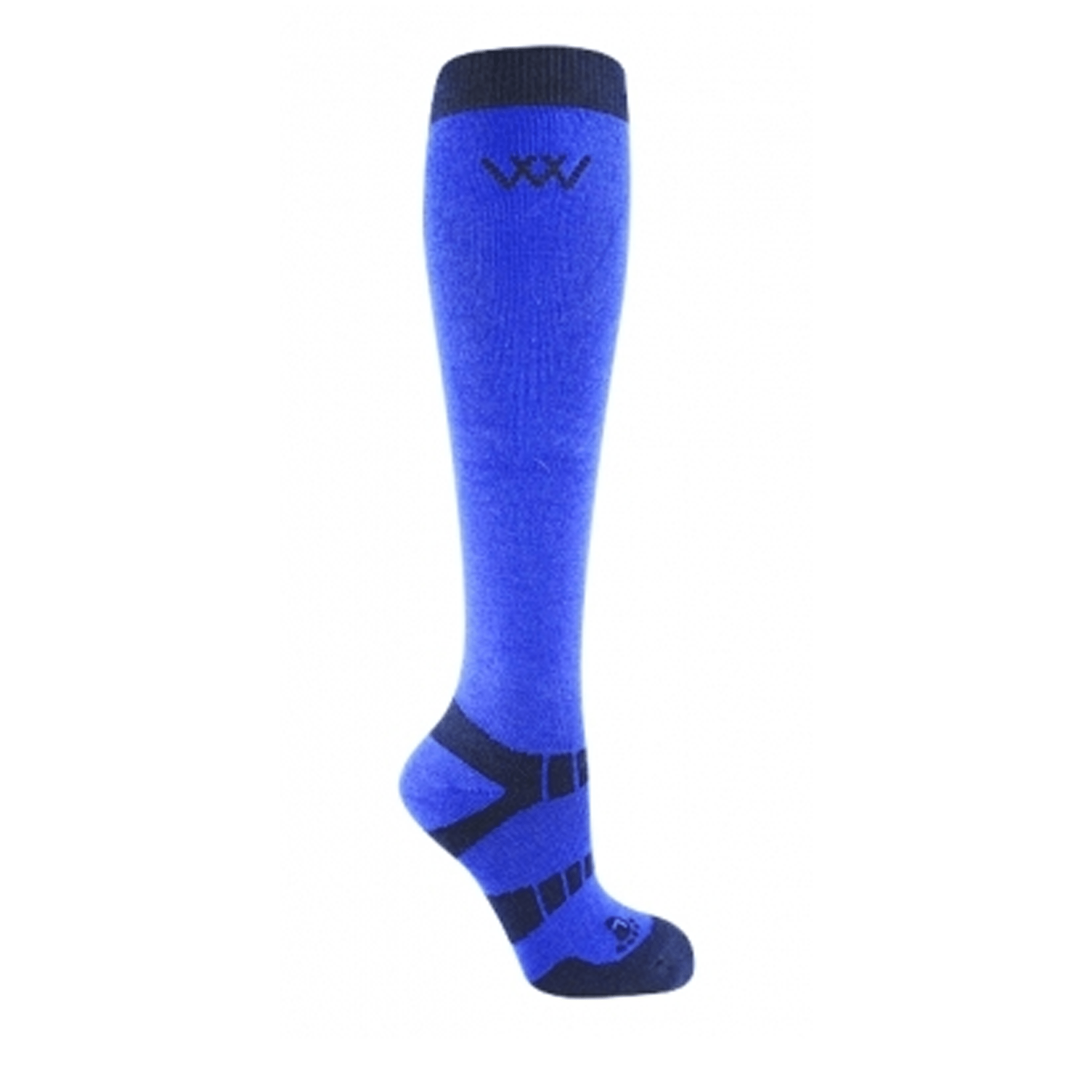 Woof Wear Waffle Knit Bamboo Long Riding Socks 2 Pack WW0017  Electric Blue and Navy