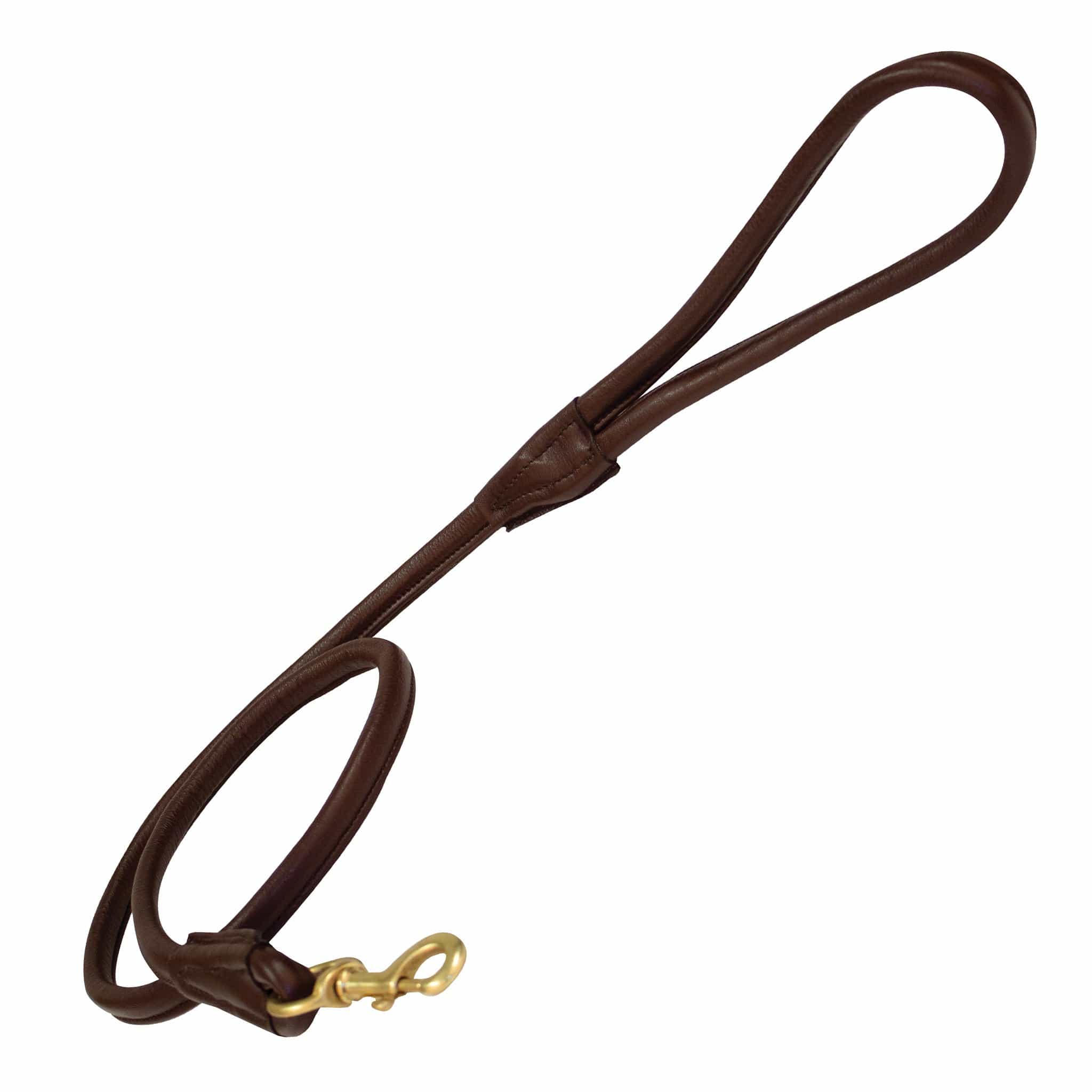 Weatherbeeta Rolled Leather Dog Lead - Brown