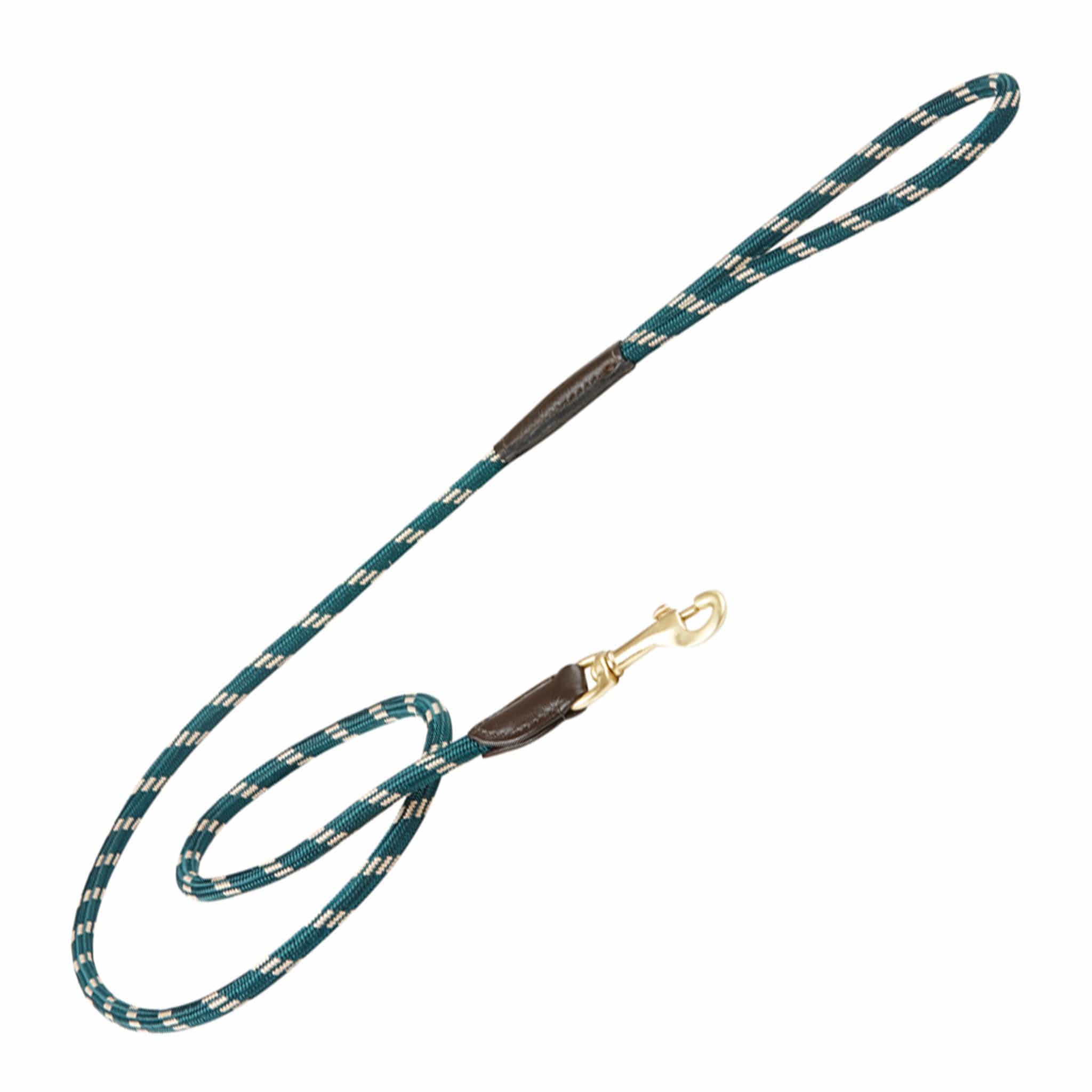 Weatherbeeta Rope Leather Dog Lead - Hunter Green