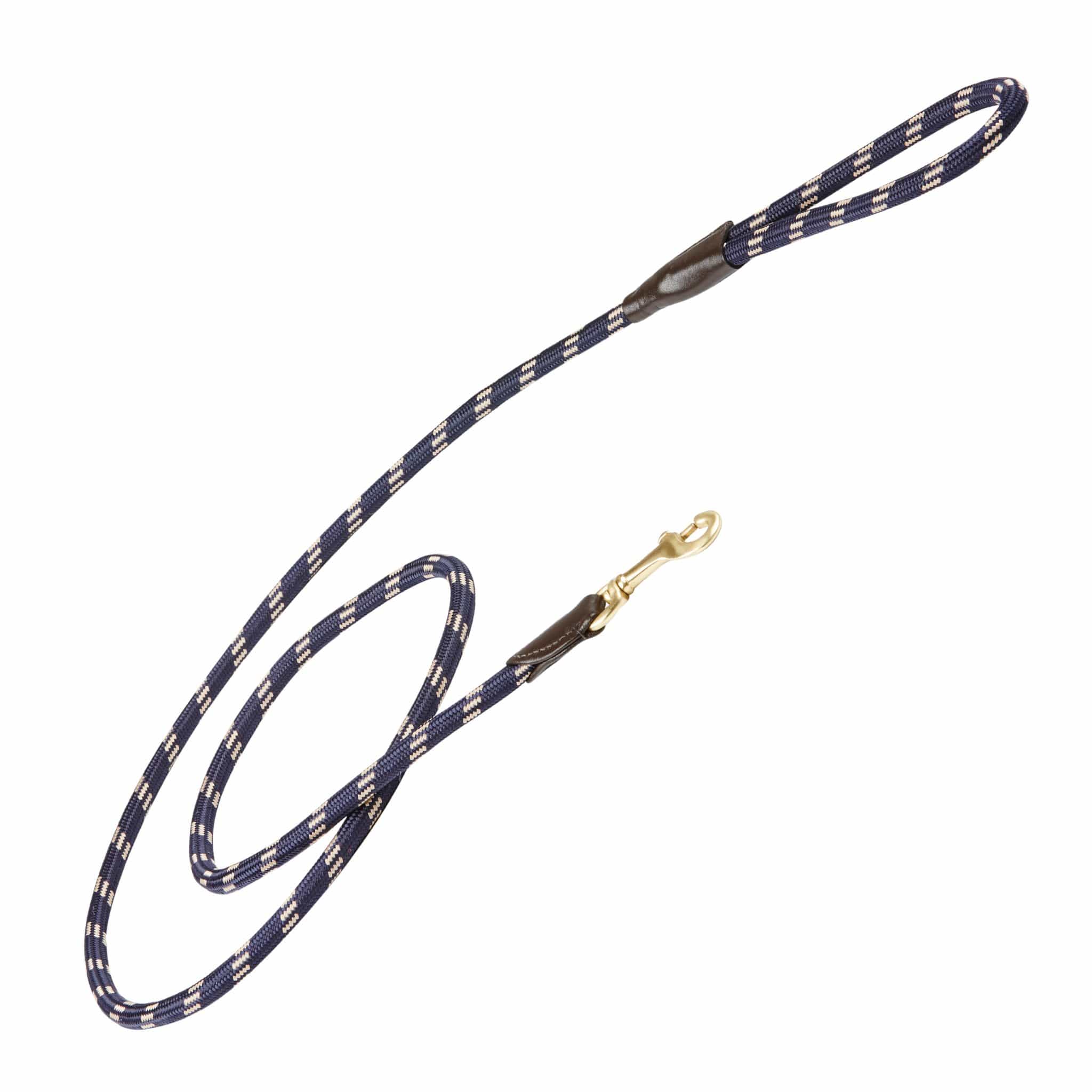 Weatherbeeta Rope Leather Dog Lead - Navy