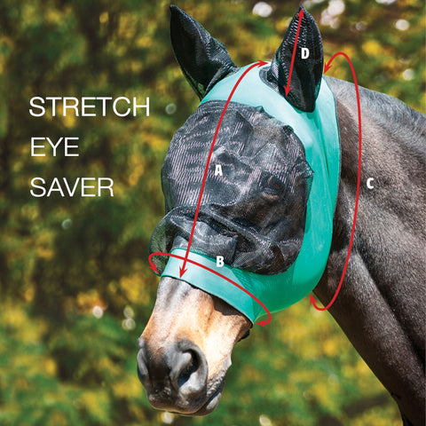 Weatherbeeta Stretch Eye Saver Fly Masks Size Guide Image