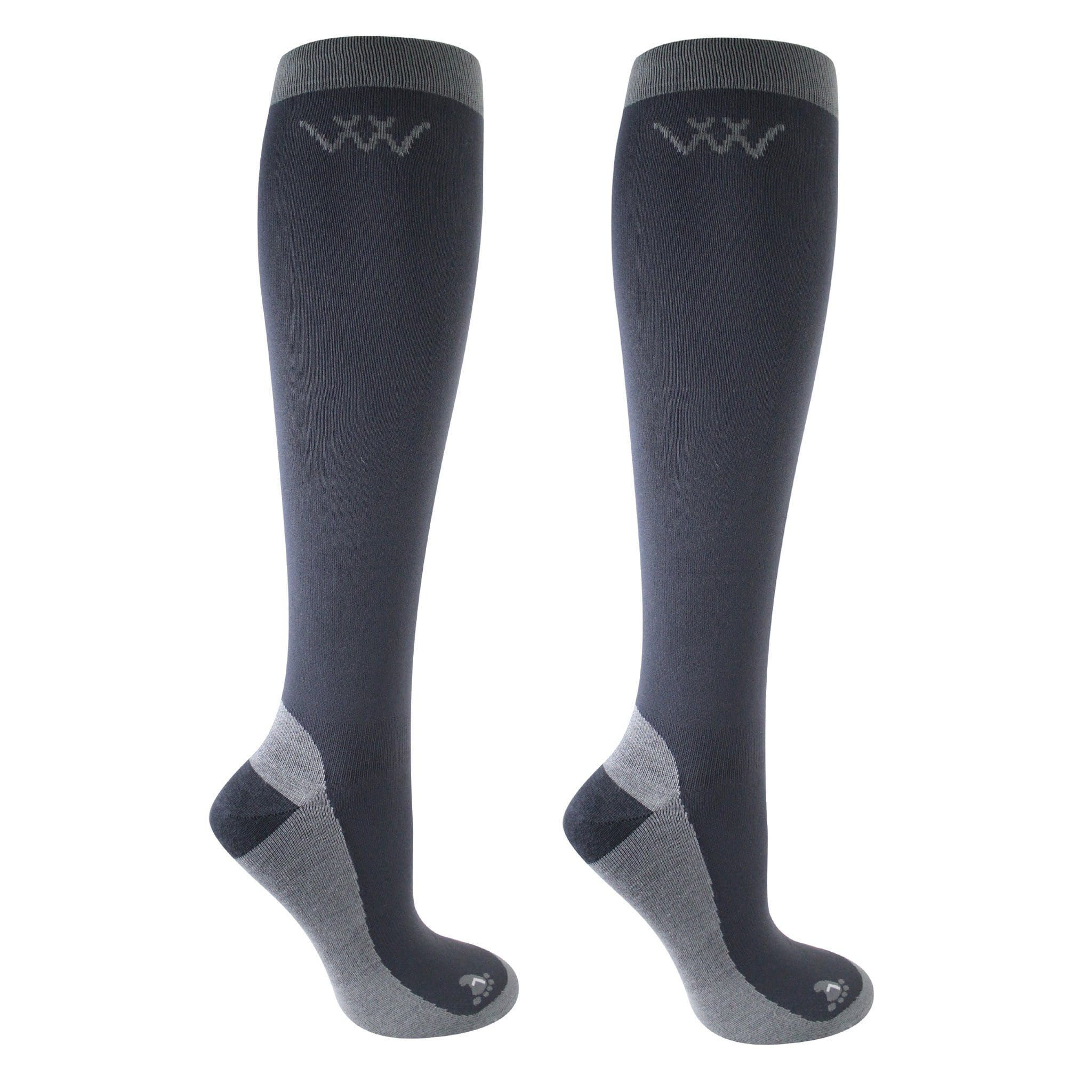 Woof Wear Super Sleek Competition Riding Socks 2 Pack - Medium (UK 6 - 8.5) · Charcoal