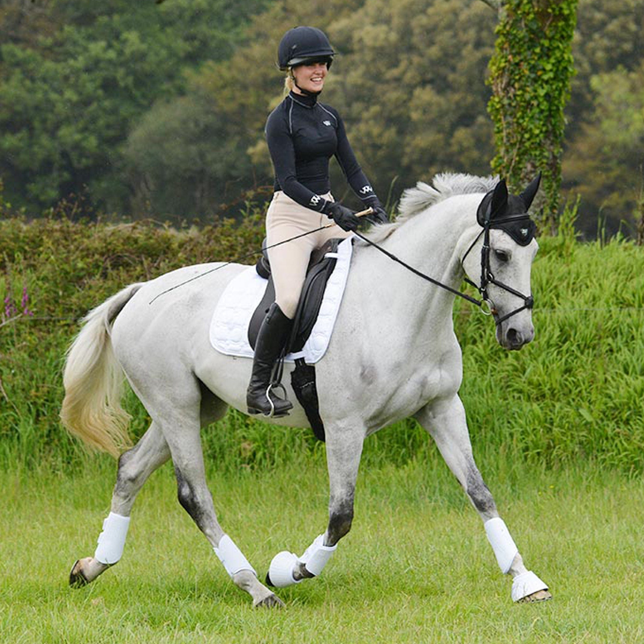 White sale boots horse