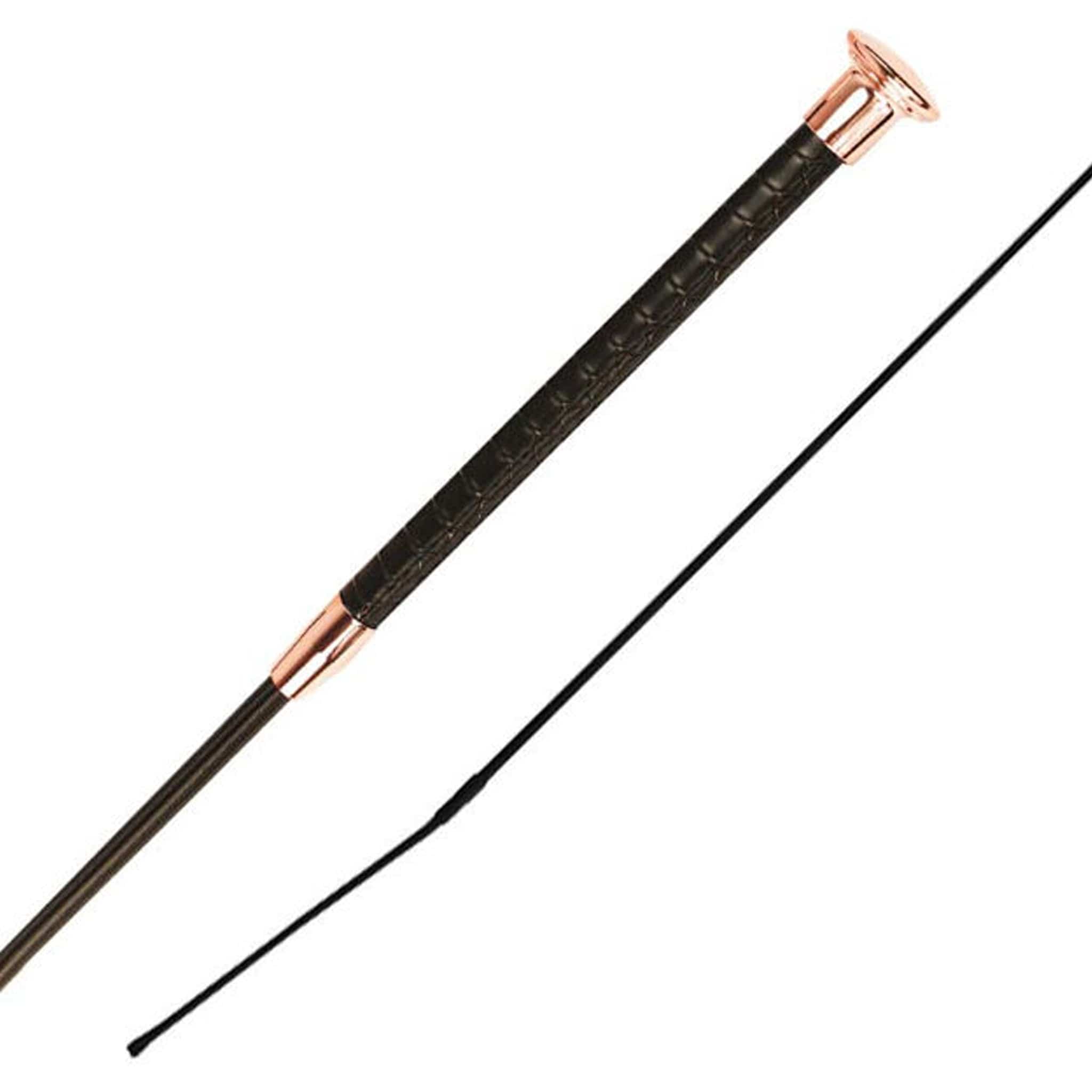 Woof Wear Reptile Dressage Whip WH0010 Black Rose Gold