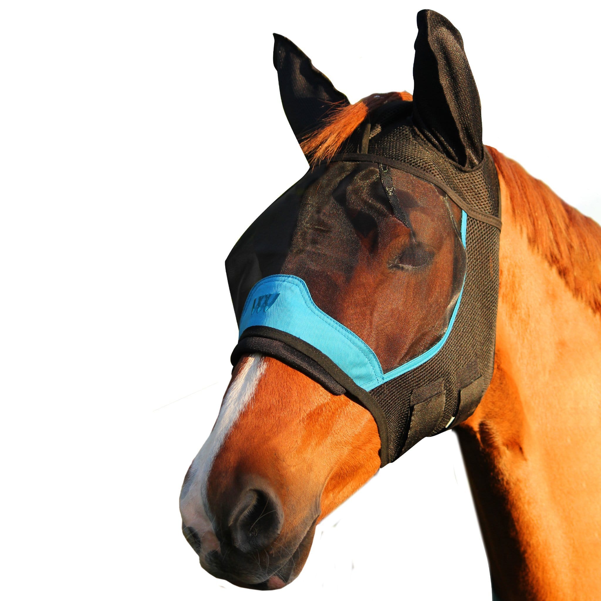 Woof Wear UV Fly Mask With Ears WS0013 Black and Blue