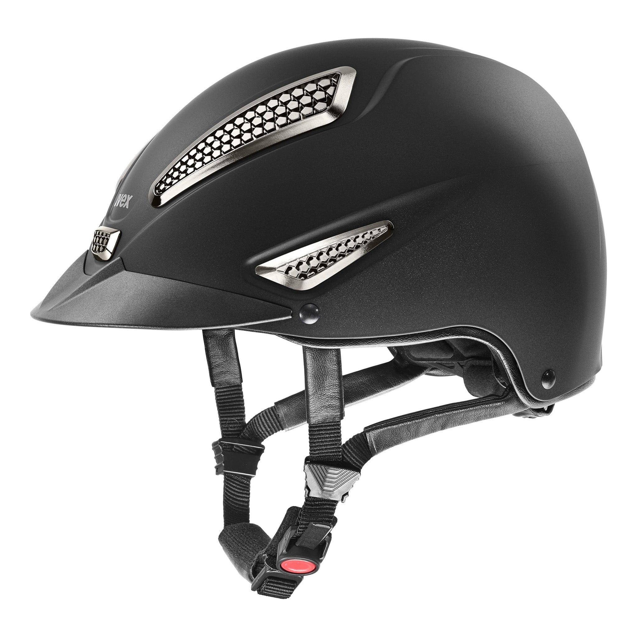 Uvex Perfexxion Ii Chrome Riding Hat - 57cm - 59cm · Black