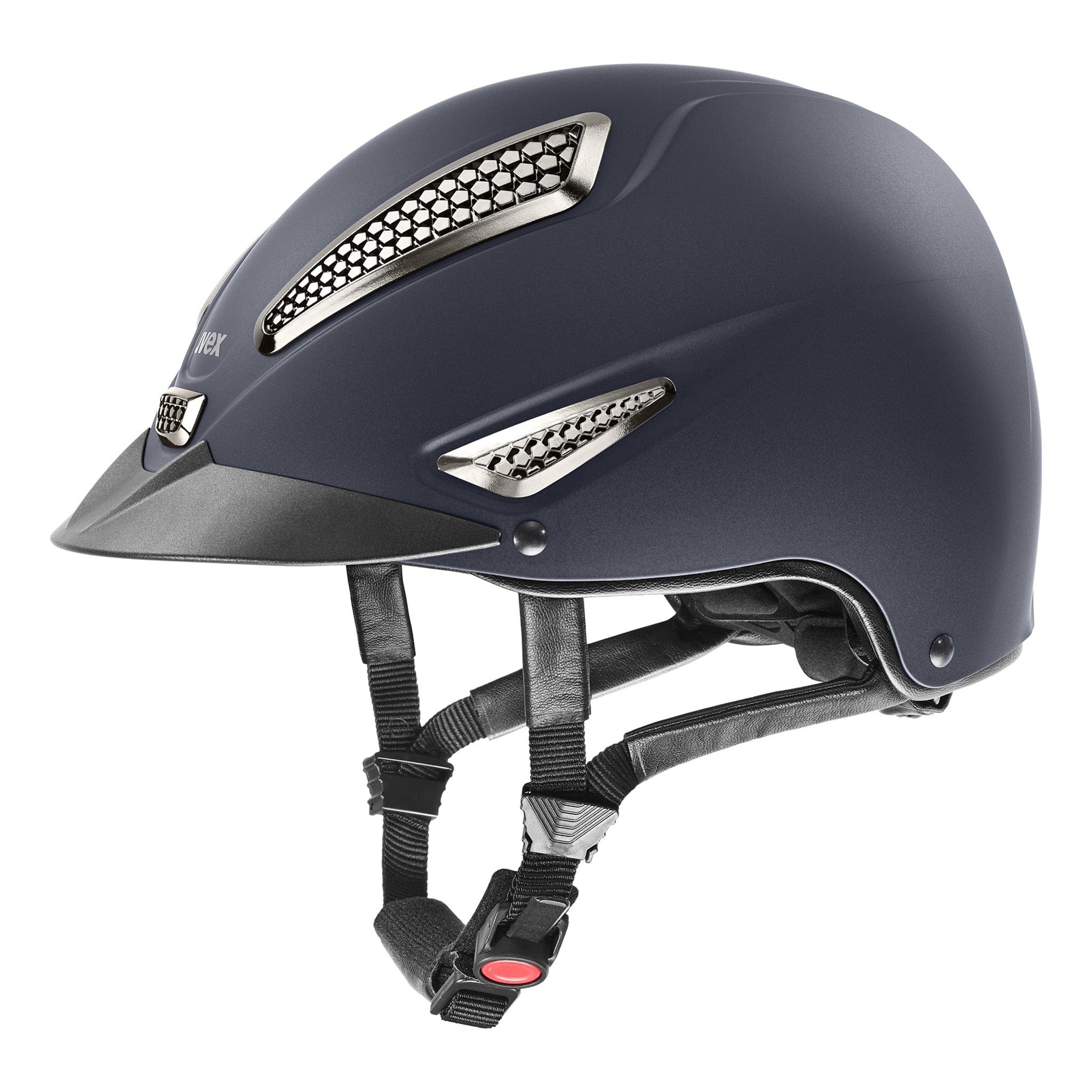 Uvex Perfexxion Ii Chrome Riding Hat - 57cm - 59cm · Navy