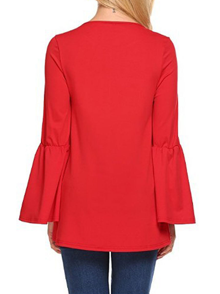 Autumn Spring Cotton Women Round Neck Asymmetric Hem Plain Long Sleeve T-Shirts