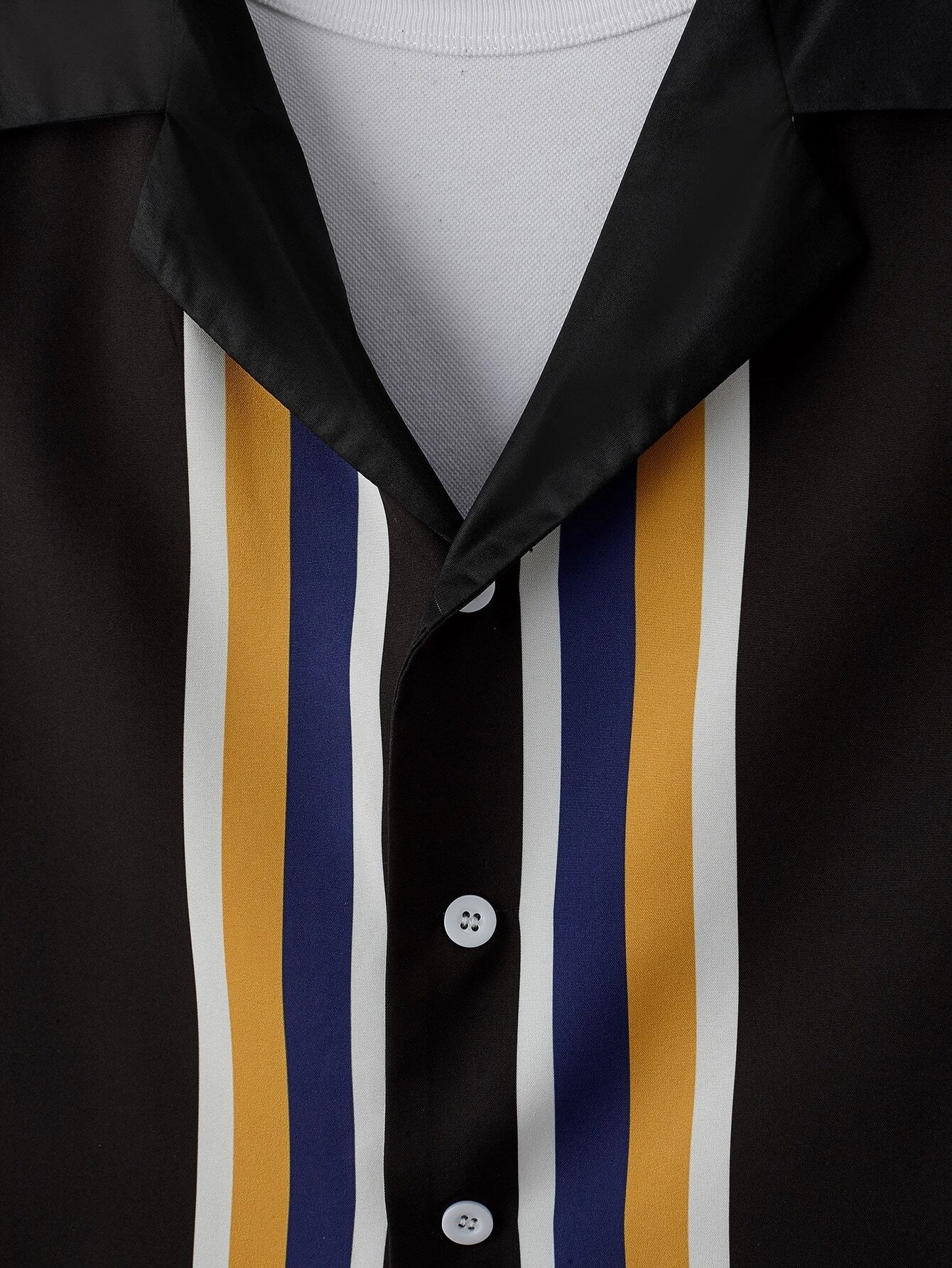 Men's Sets Hawaiian Lines Print Button Pocket Two-Piece Shirt Shorts Set