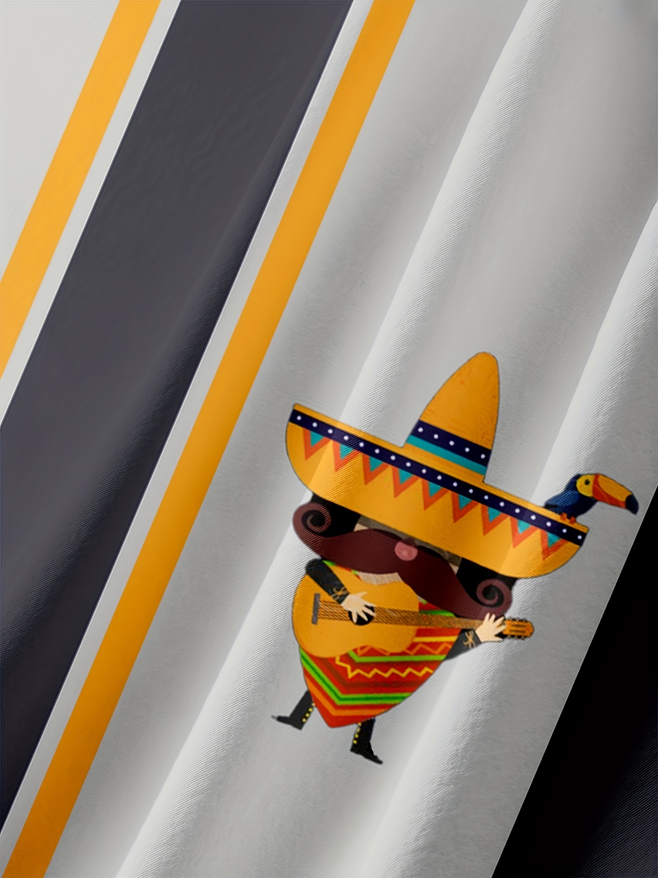 Men's Hawaiian Shirts Cinco de Mayo Art Print Chest Pocket  Bowling Style Aloha Shirts