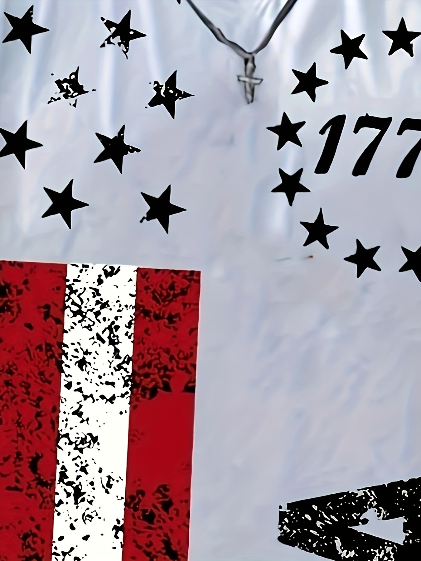 Men's T-shirt Casual Flag Print Cozy Sleeveless T-Shirt