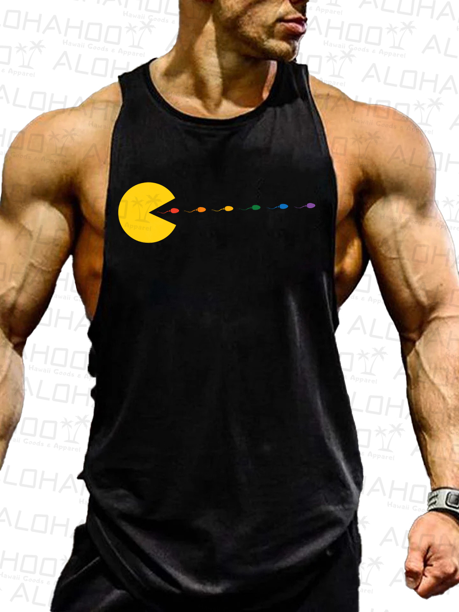 Men's Pride Fun Game Art Print Tank Top Muscle Tee