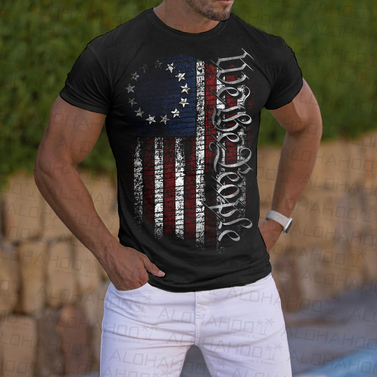 Men's T-shirt 4th of July Shirts Muscle Graphic American Flag Shirt
