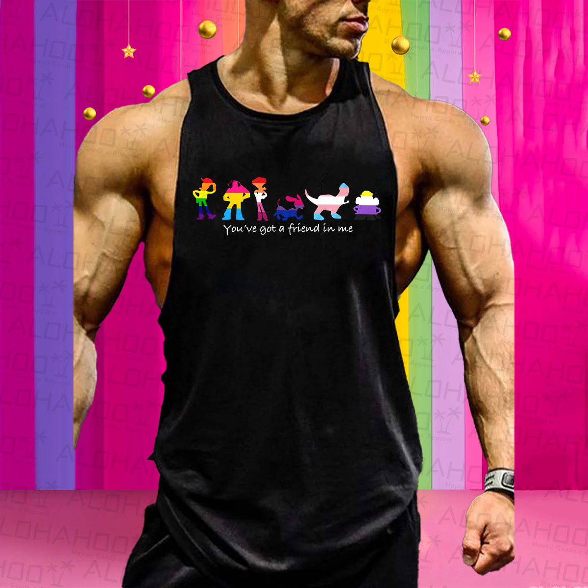You've Got A Friend In Me Men's Fun Pride Art Print Tank Top Muscle Tee