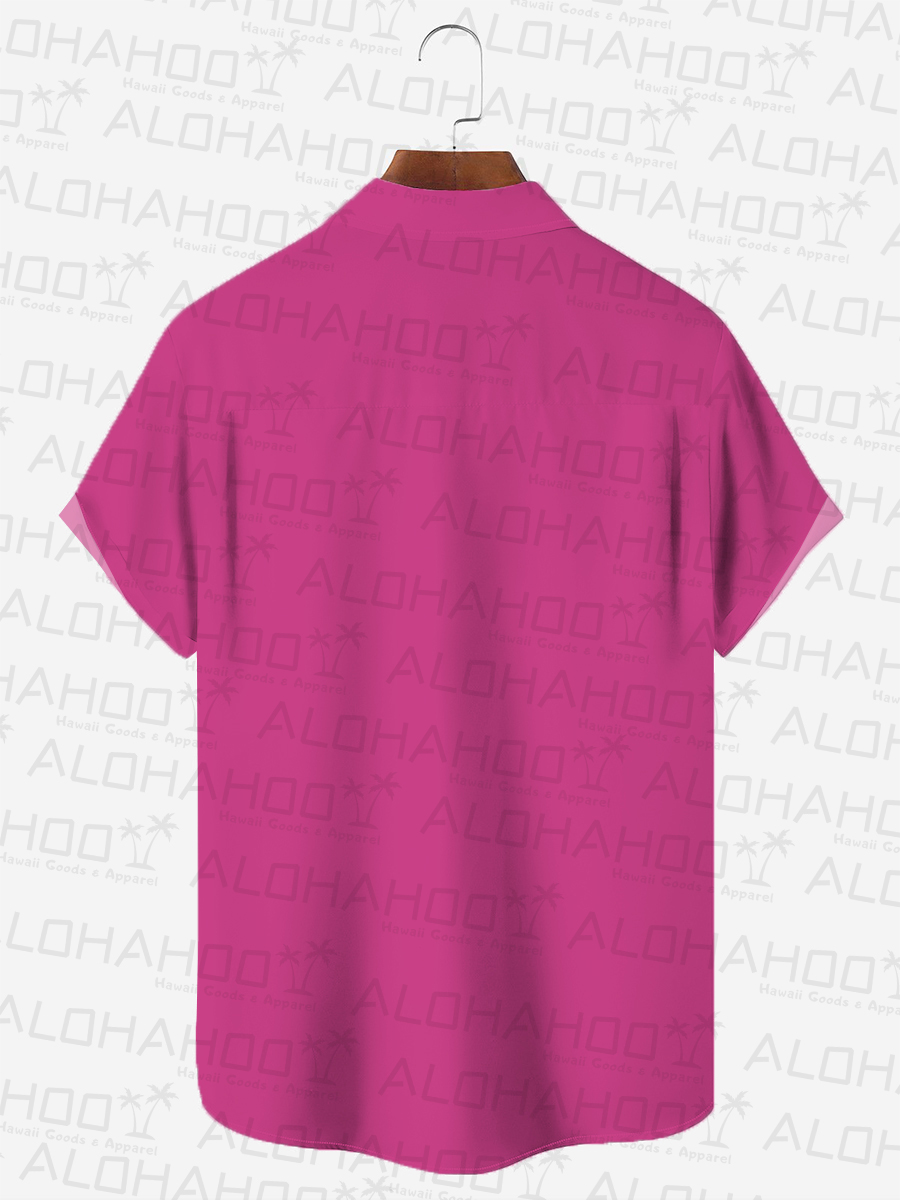 Men's Hawaiian Shirts Fun Pride  Art Print Short Sleeve Bowling Style Shirt