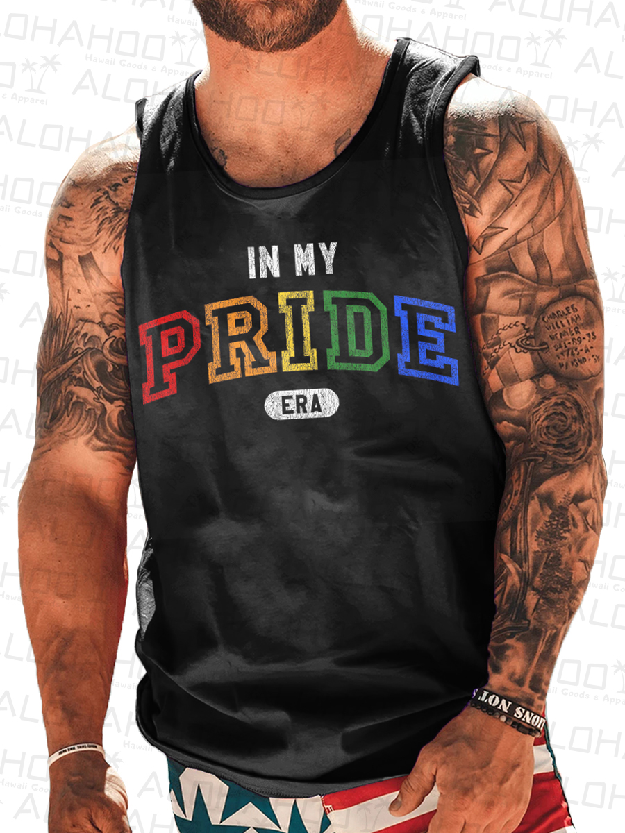 Men's Tank Top In MY Pride Are Print Crew Neck Tank T-Shirt Muscle Tee