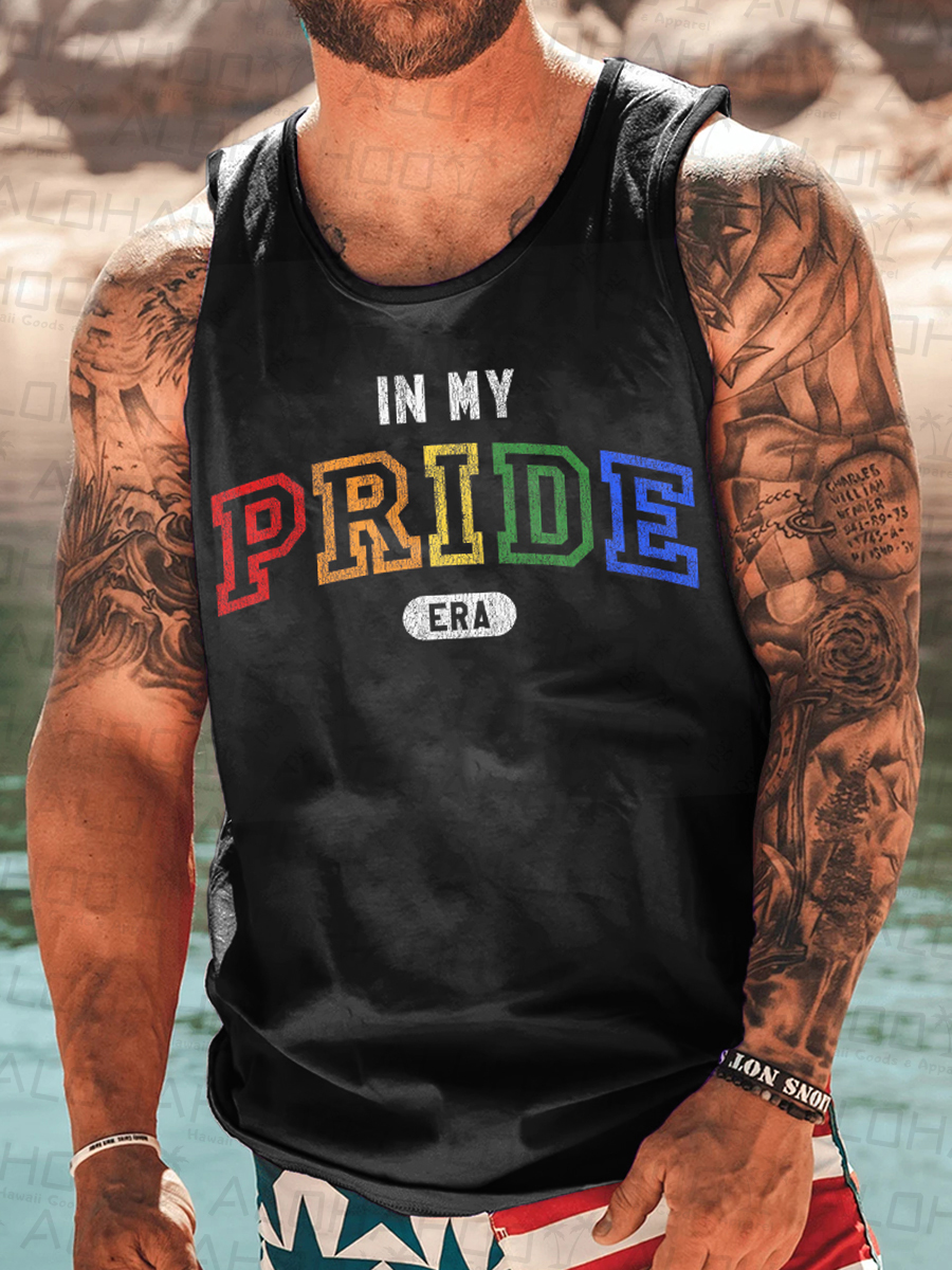 Men's Tank Top In MY Pride Are Print Crew Neck Tank T-Shirt Muscle Tee