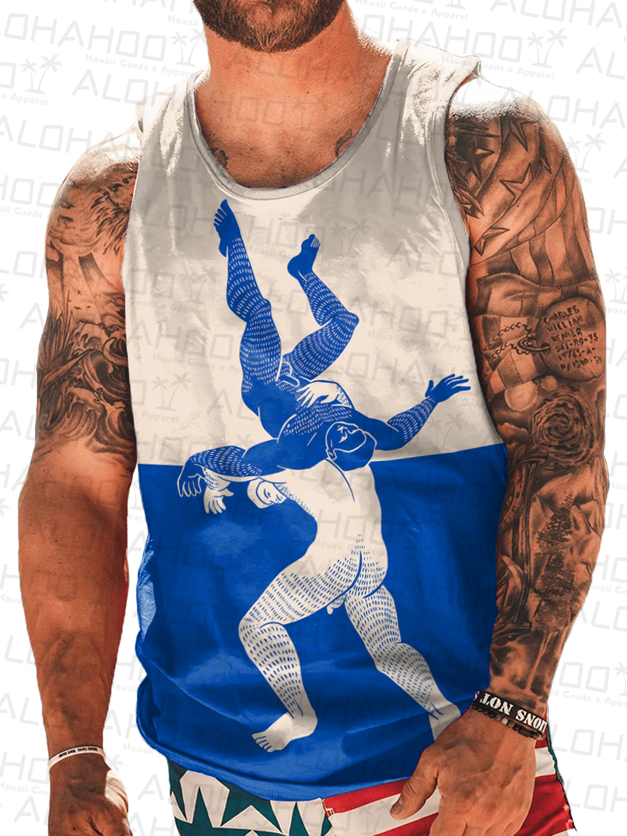 Men's Pride Art Print Crew Neck Tank Top