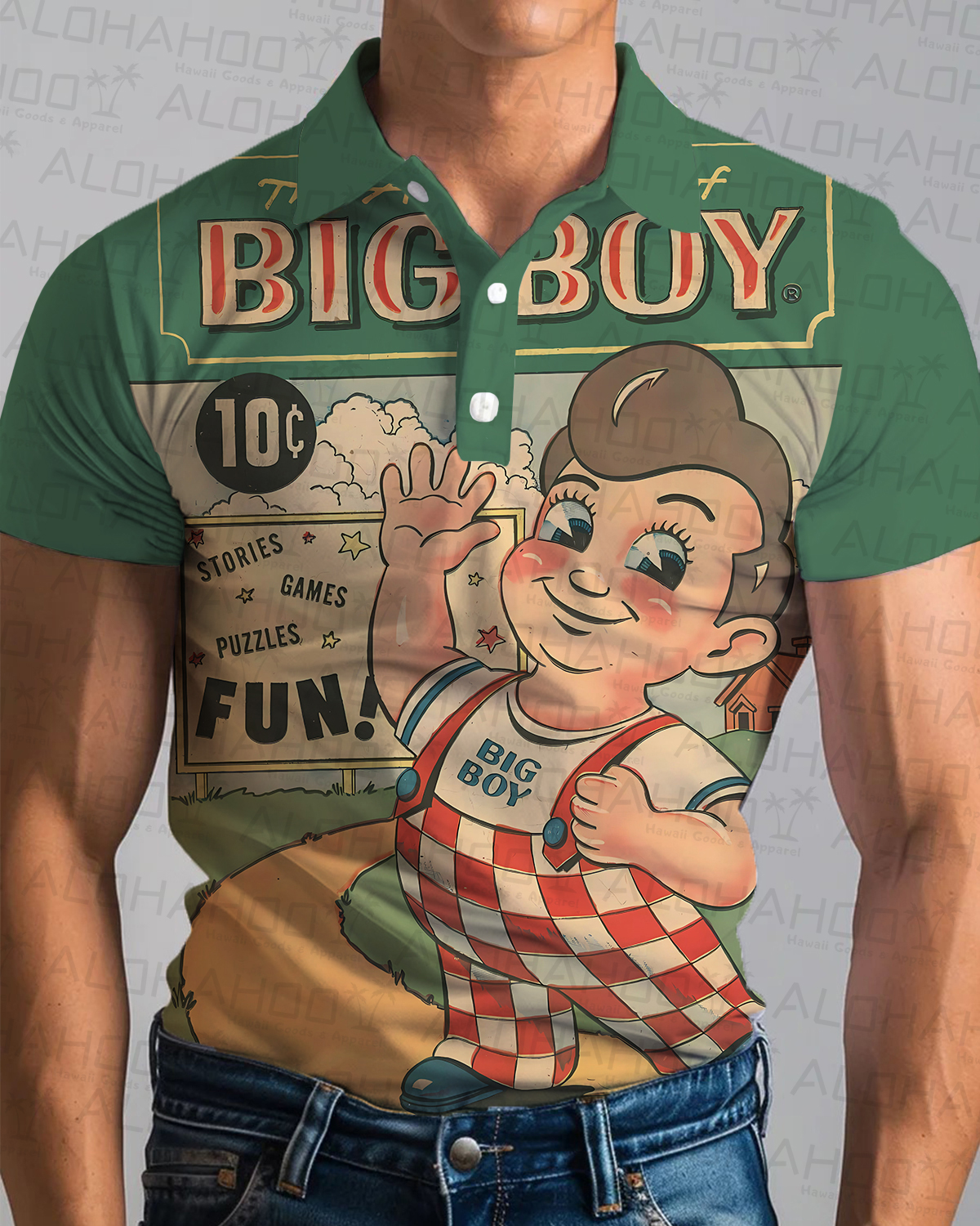 50's Retro Poster Fun Cartoon Hamburger Polo Shirts