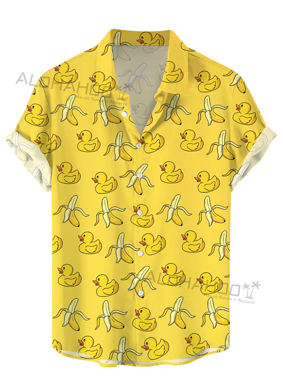 Men's Hawaiian Duck Duck Pattern Shirts Aloha Shirts
