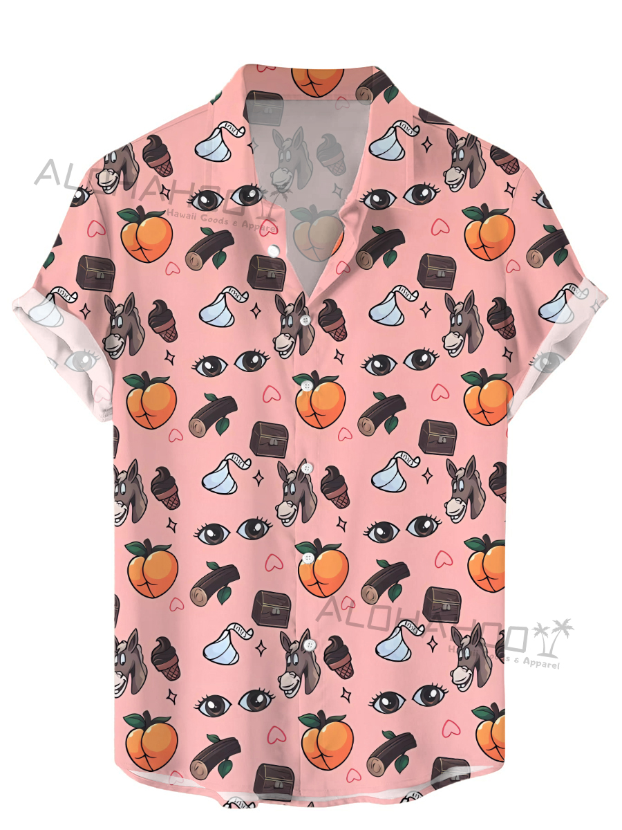 Men's Hawaiian Fruit Pattern Shirts Aloha Shirts