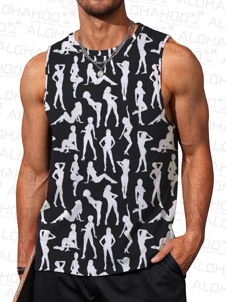 Men's Sleeveless T-shirt Sexy Pattern Muscle Tank Top
