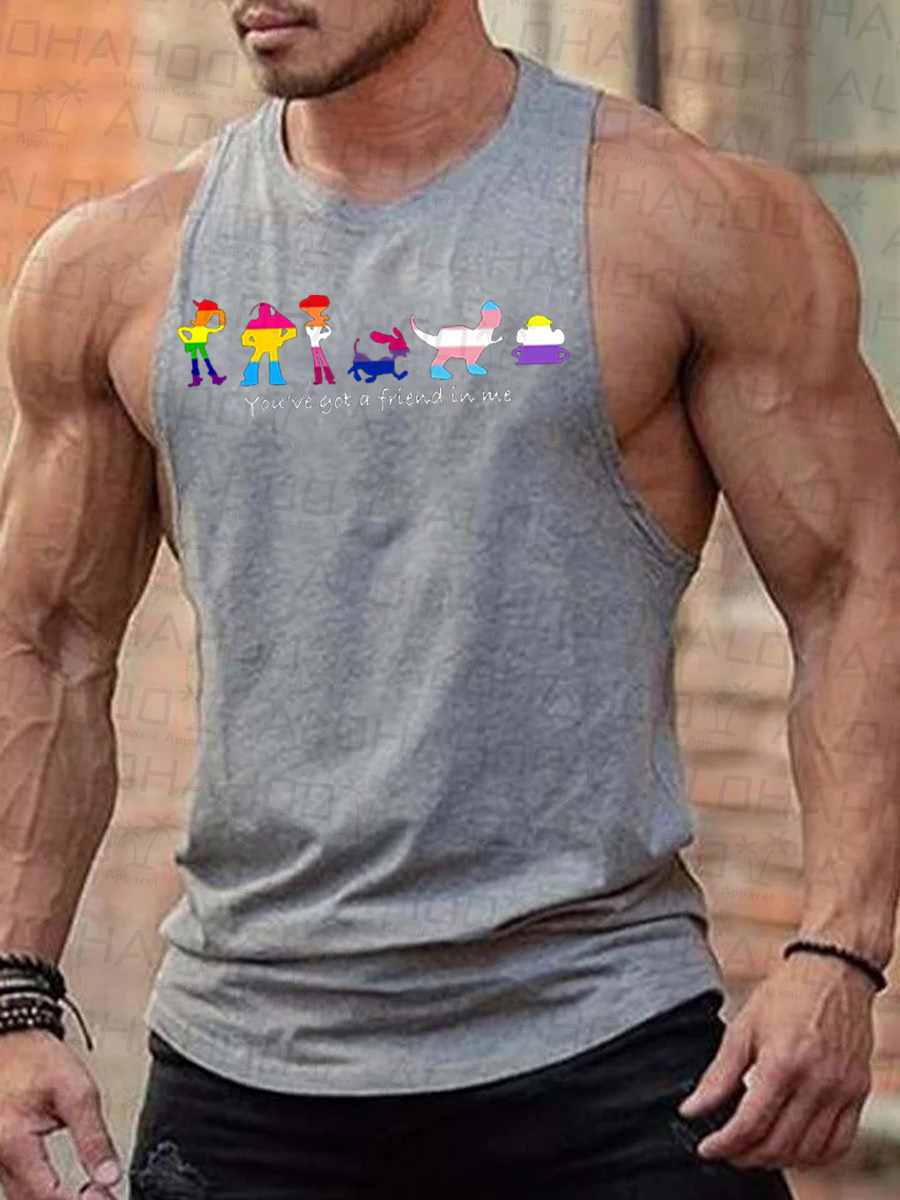 You've Got A Friend In Me Men's Fun Pride Art Print Tank Top Muscle Tee