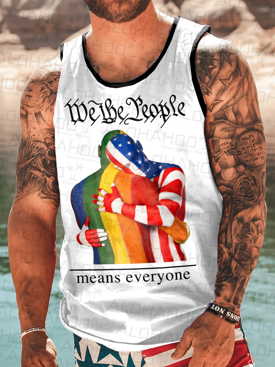Men's Sleeveless T-shirt 4th of July Shirts Muscle Tank Top We The People Shirt